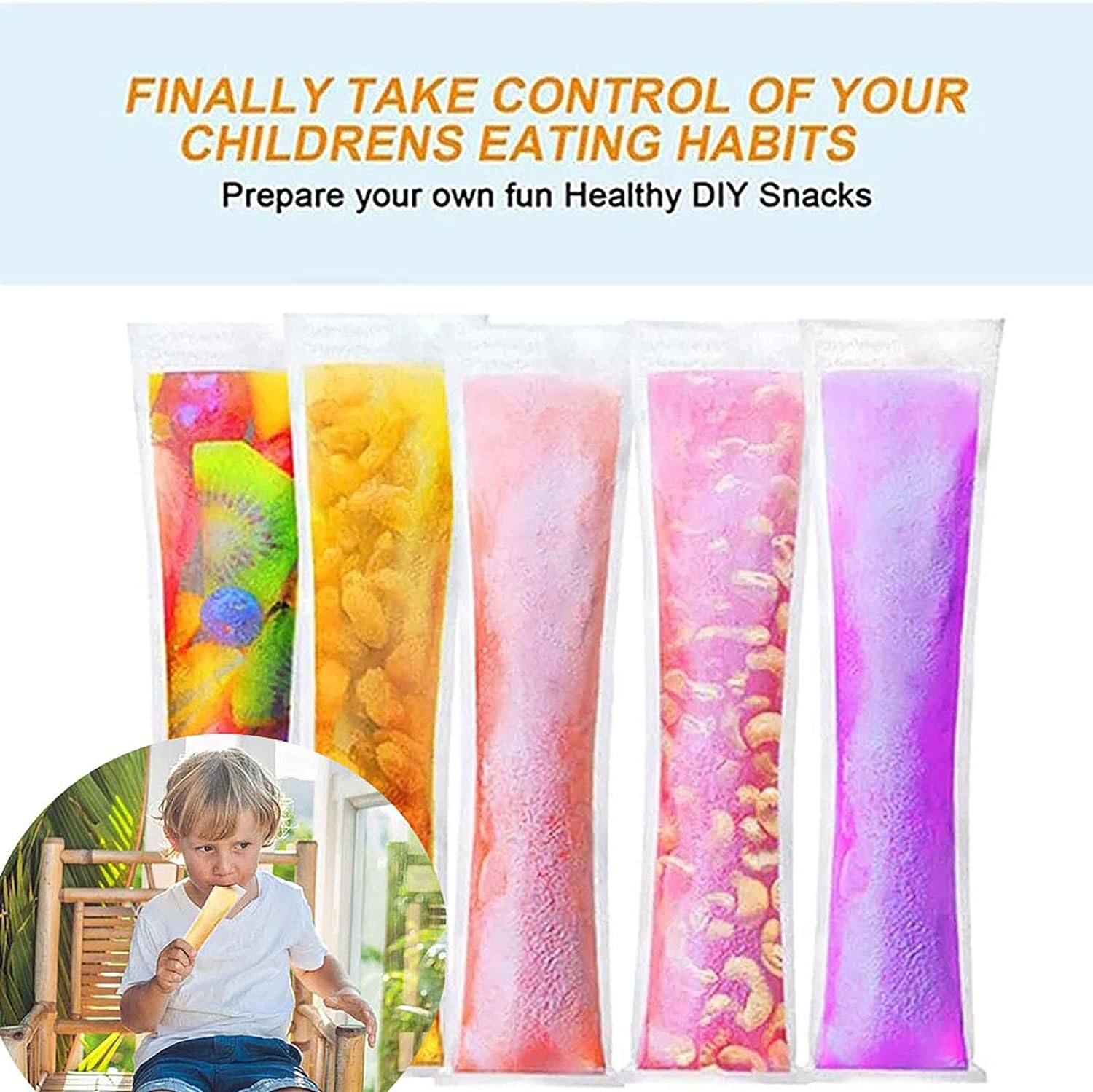 DIY Manual Popsicle Maker – Reusable Ice Cream Mold (Approx 20 Pcs Packing Bag) - Shivani Jaswal DIY Manual Popsicle Maker – Reusable Ice Cream Mold (Approx 20 Pcs Packing Bag)