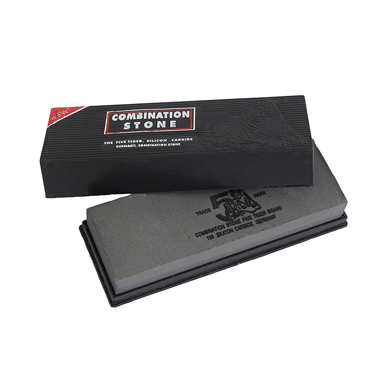 Silicon Carbide German Combination Stone, Dual Sided Stone for Knife and Tools Sharpening with Safety Case - Shivani Jaswal Silicon Carbide German Combination Stone, Dual Sided Stone for Knife and Tools Sharpening with Safety Case