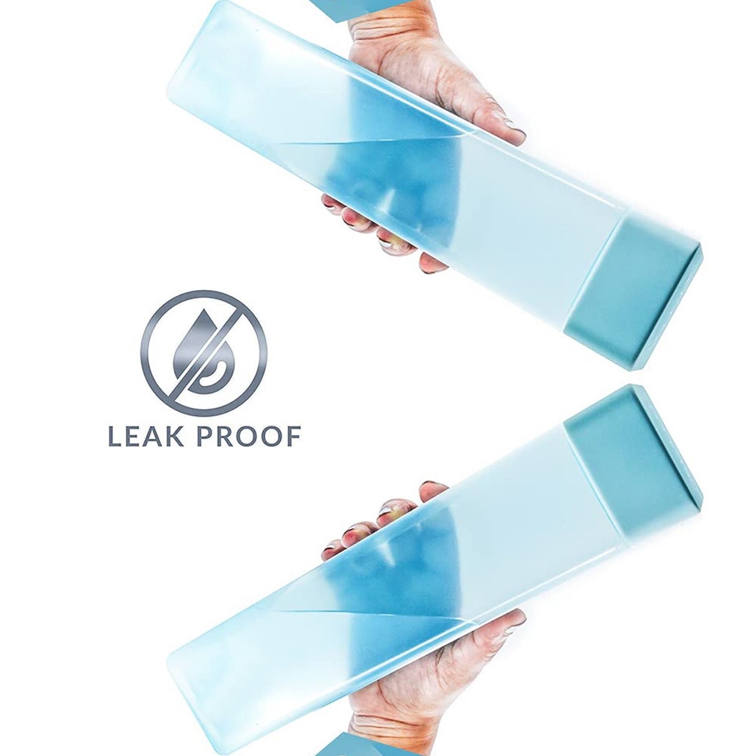 Large Capacity Plastic Water Bottle | Set of 6 | Square Water Bottle (940ml each) - Shivani Jaswal Large Capacity Plastic Water Bottle | Set of 6 | Square Water Bottle (940ml each)