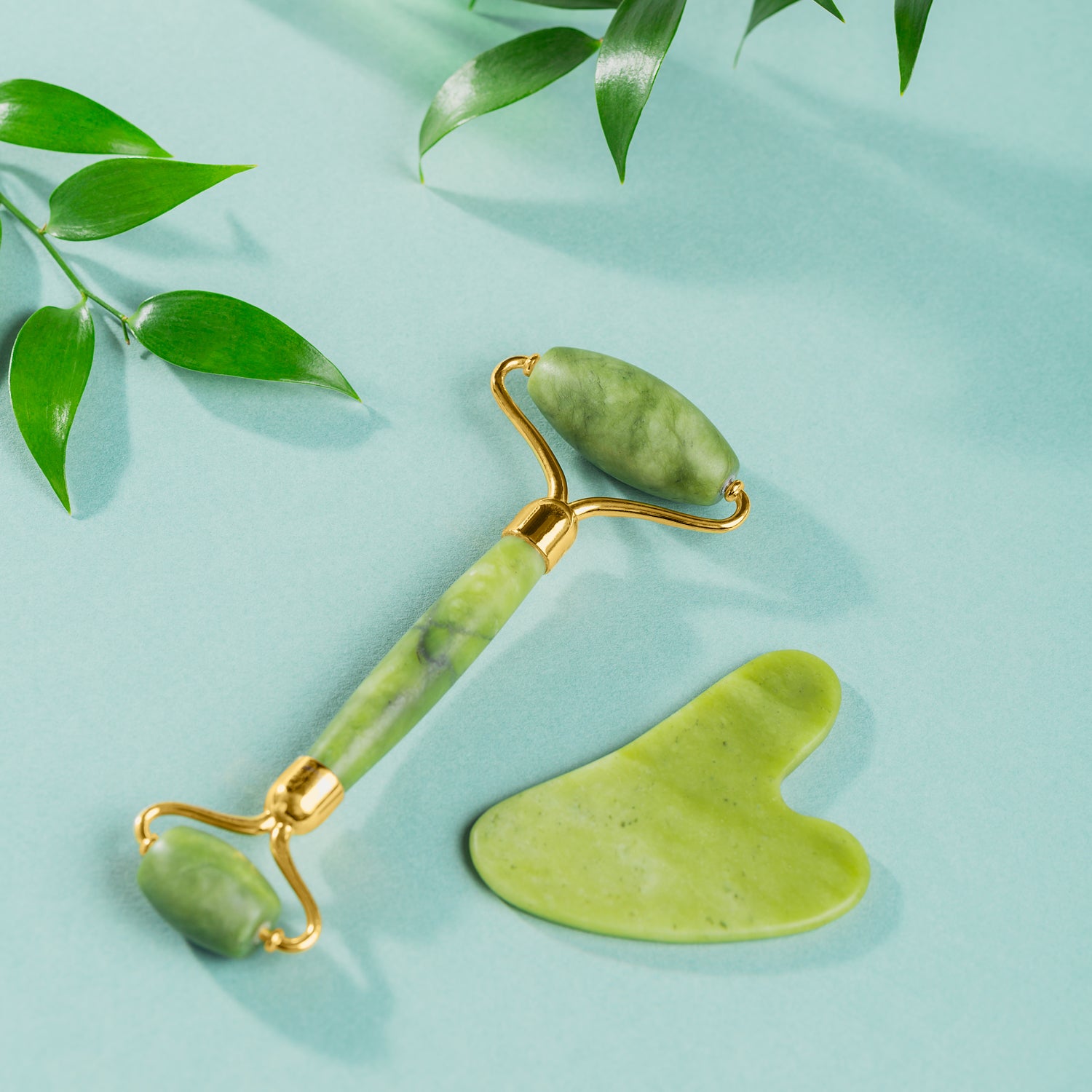 Jade Roller & Gua Sha Set – Natural Face Massager for Anti-Aging, Glowing Skin & Face Shaping (1 Pc) - Shivani Jaswal Jade Roller & Gua Sha Set – Natural Face Massager for Anti-Aging, Glowing Skin & Face Shaping (1 Pc)