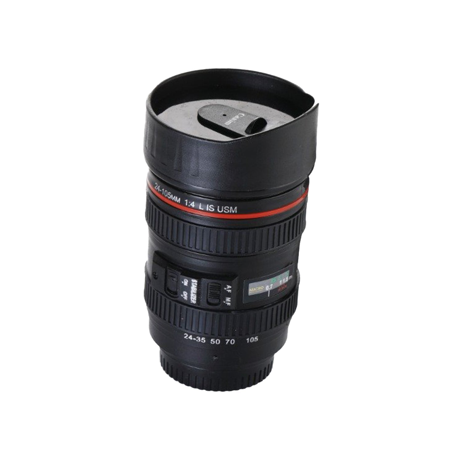 Camera Lens Shaped Coffee Mug Flask With Lid - Shivani Jaswal Camera Lens Shaped Coffee Mug Flask With Lid