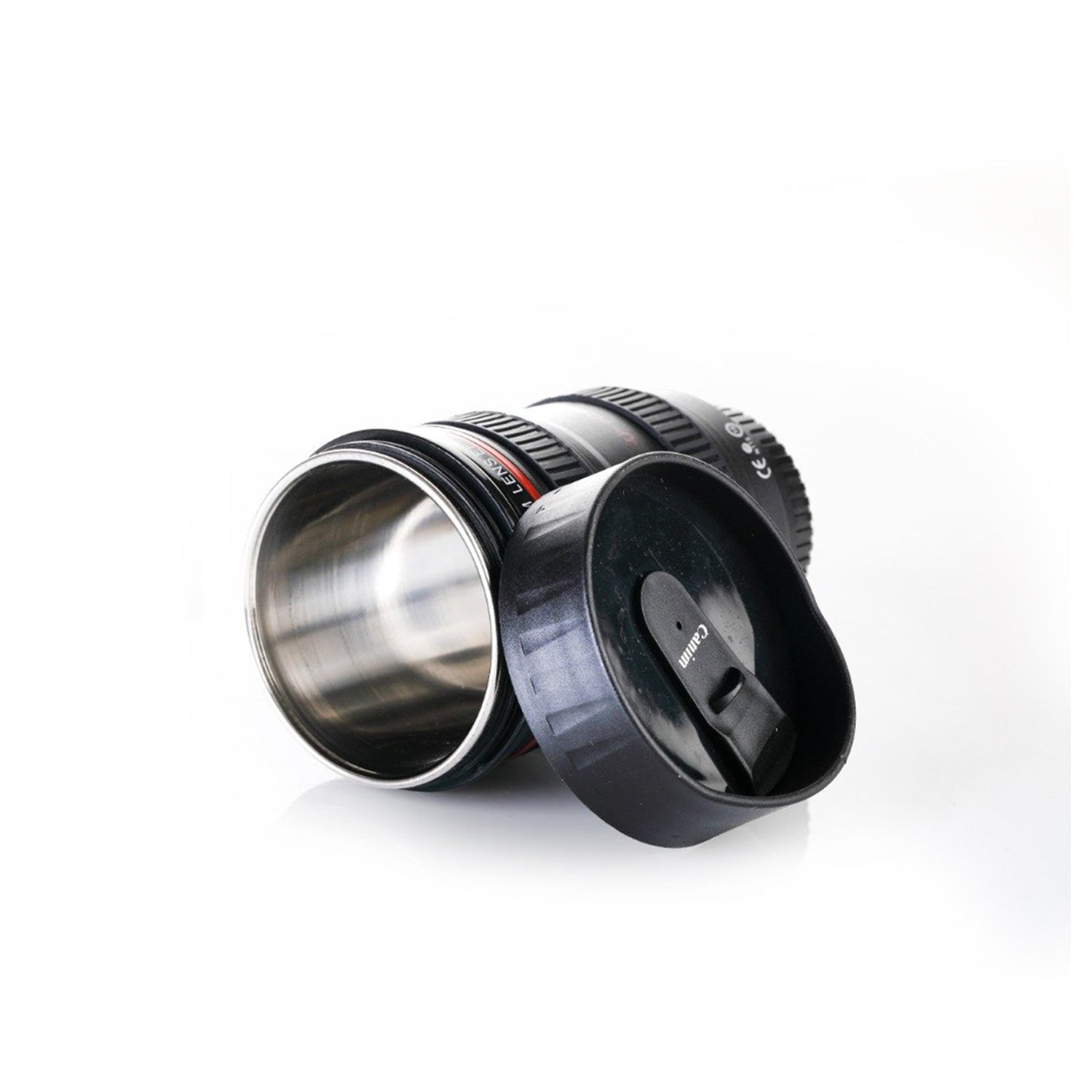 Camera Lens Shaped Coffee Mug Flask With Lid - Shivani Jaswal Camera Lens Shaped Coffee Mug Flask With Lid