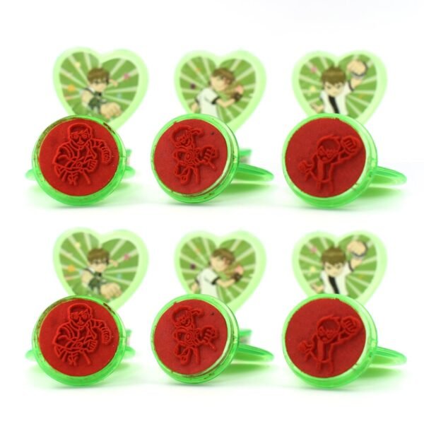 Cartoon Heart Stamps â€“ Motivational Reward Stamps for Kids, Teachers & Parents (6 Pc, Multicolor)