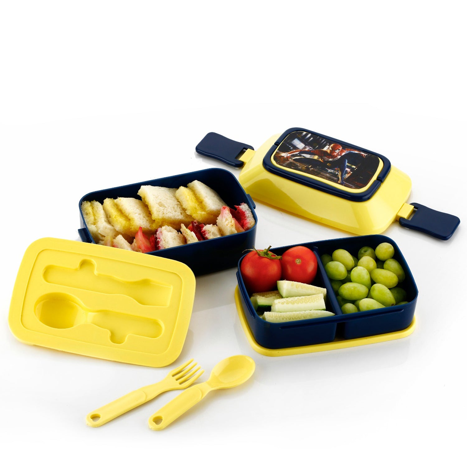 5621 Double Layer Lunch Box Stylish Lid Lunch Box With Fork & Spoon Lunch Box For Children School Lunch Box - Shivani Jaswal 5621 Double Layer Lunch Box Stylish Lid Lunch Box With Fork & Spoon Lunch Box For Children School Lunch BoxÂ