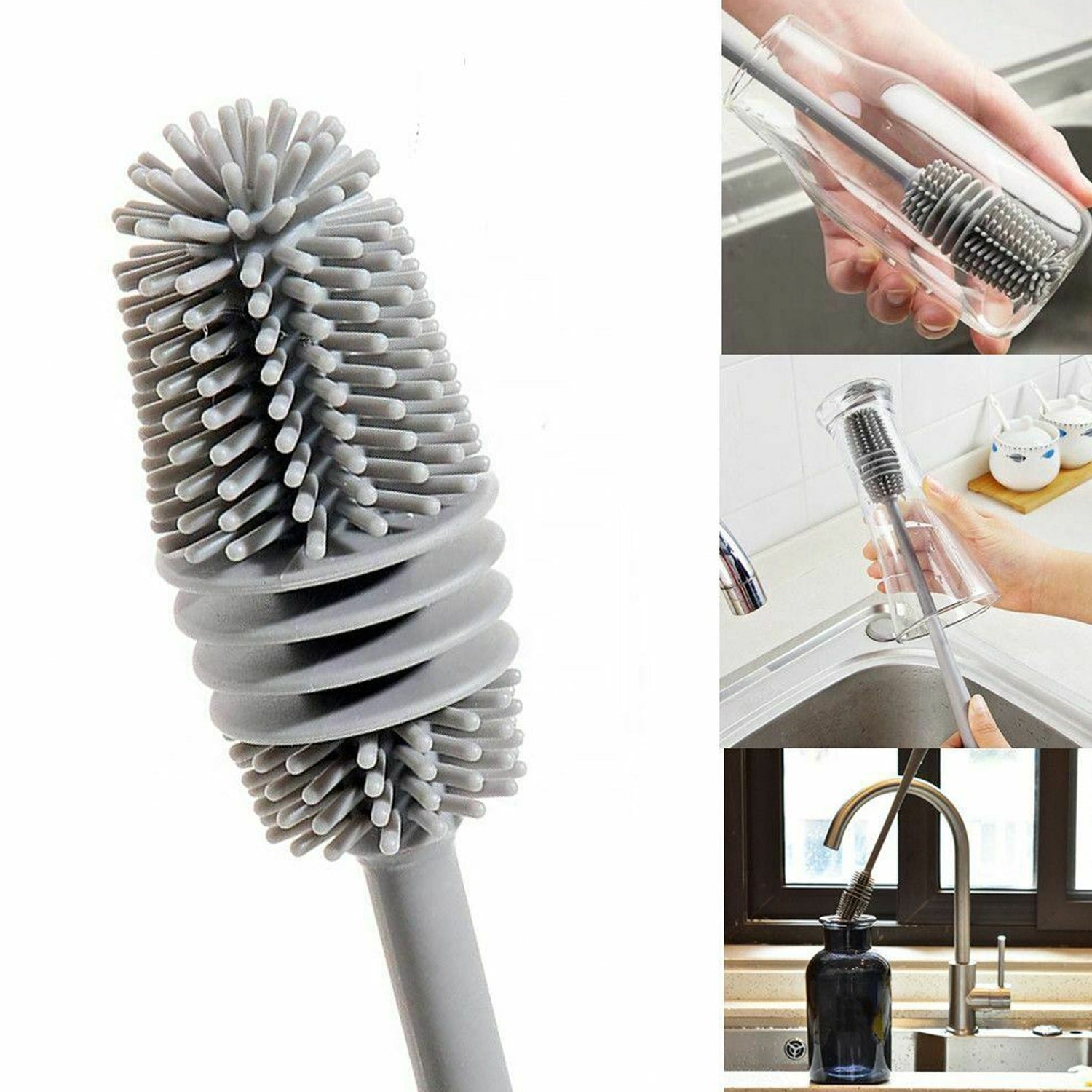 Multipurpose Bottle Cleaning Brush: Kitchen Tool - Shivani Jaswal Multipurpose Bottle Cleaning Brush: Kitchen Tool