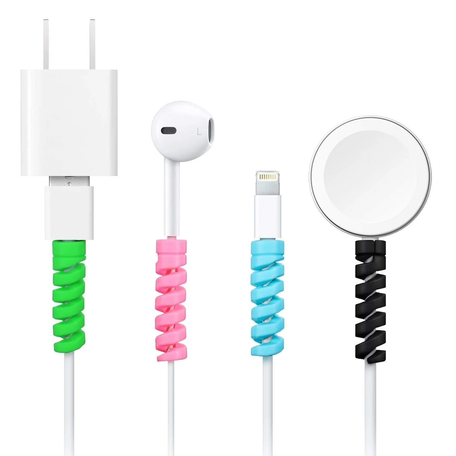 Spiral Charger Cable Protector Data Cable Saver Charging Cords Protective for All Universal Cable Cover (Pack of 10) - Shivani Jaswal Spiral Charger Cable Protector Data Cable Saver Charging Cords Protective for All Universal Cable Cover (Pack of 10)