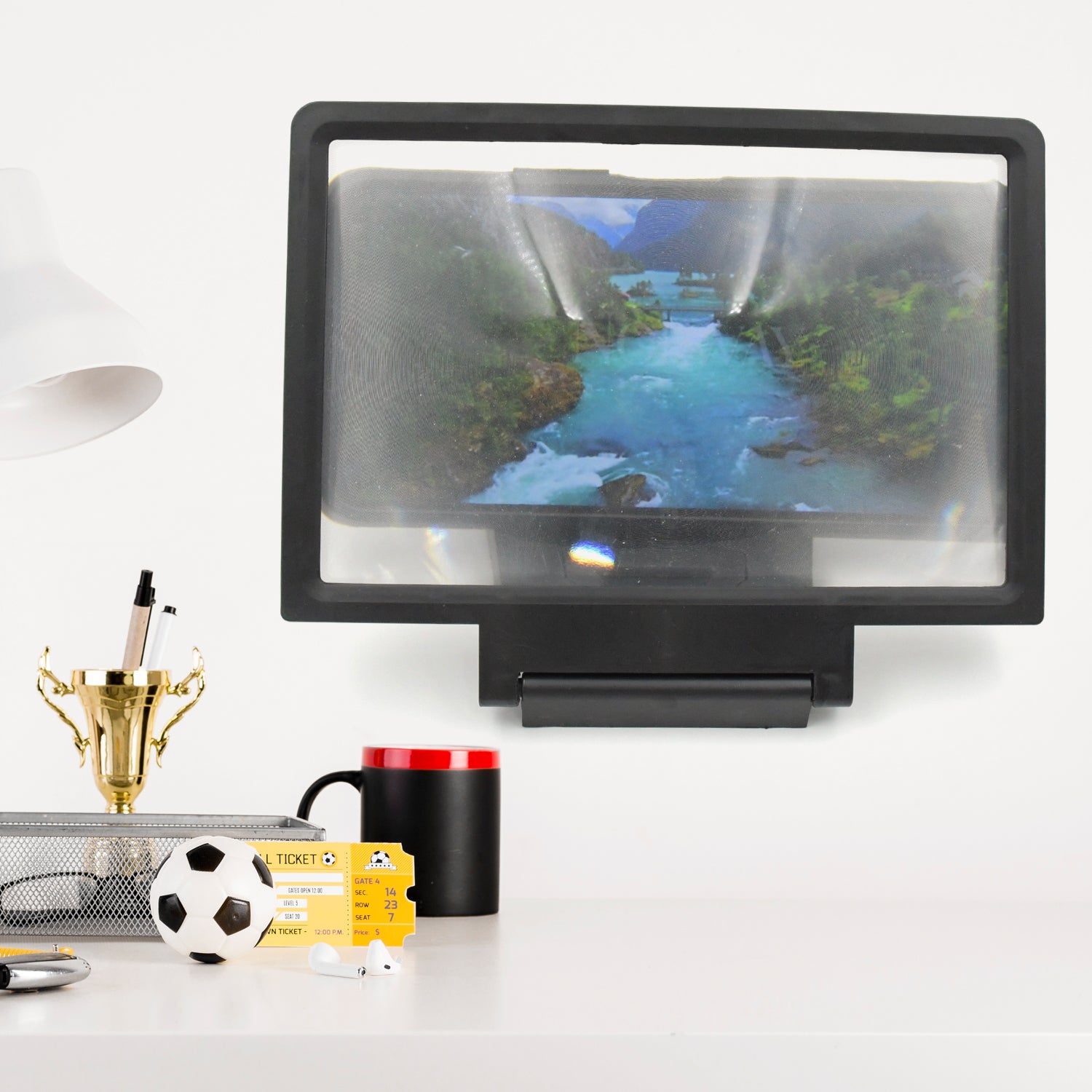3D Phone Screen Magnifier Video Screen Amplifier Expander Holder Bracket for Mobile Phone Screen Zoom Display (1 Pc) - Shivani Jaswal 3D Phone Screen Magnifier Video Screen Amplifier Expander Holder Bracket for Mobile Phone Screen Zoom Display (1 Pc)