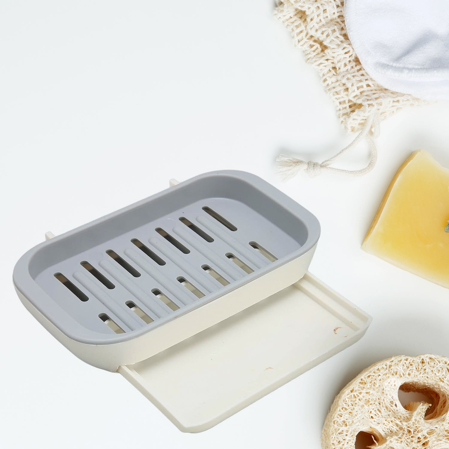 Bathroom Soap Holder, Soap Dish Container, Soap Case for Water Draining, Soap Holder Tray with Adhesive Sticker - Shivani Jaswal Bathroom Soap Holder, Soap Dish Container, Soap Case for Water Draining, Soap Holder Tray with Adhesive Sticker