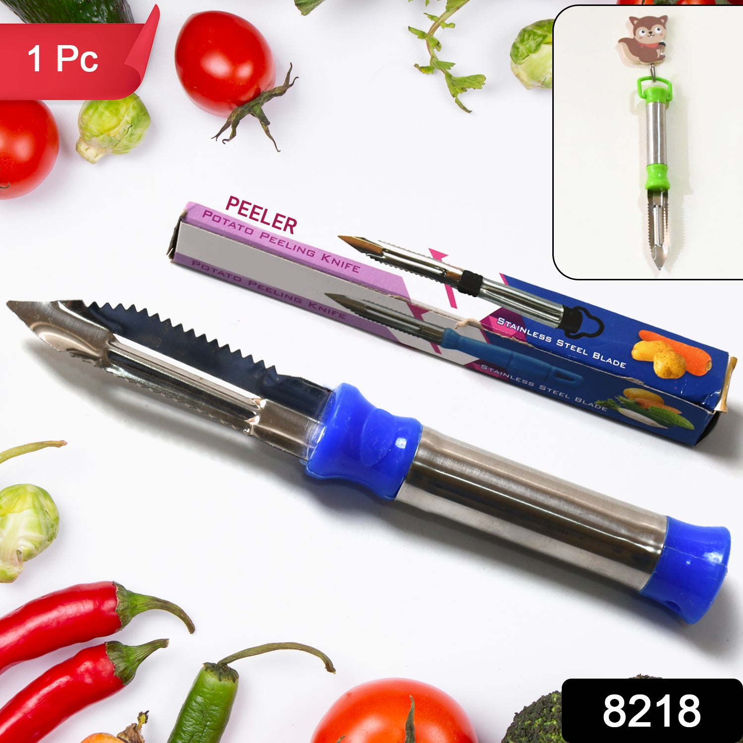 Stainless Steel 2-in-1 Vegetable Peeler - Multifunctional Grater with Hanging Ring (1 pc) - Shivani Jaswal Stainless Steel 2-in-1 Vegetable Peeler - Multifunctional Grater with Hanging Ring (1 pc)