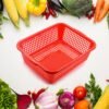 Plastic Kitchen Medium Size Vegetables and Fruits Washing Basket Dish Rack Multipurpose Organizers