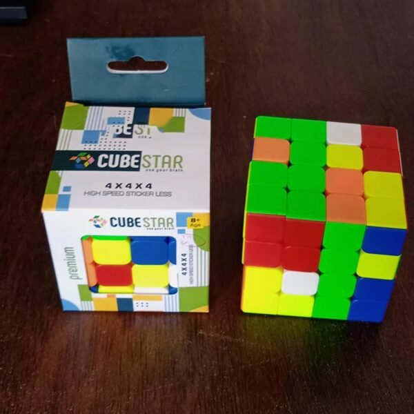 Small Puzzles Cubes 4Ãƒâ€”4Ãƒâ€”4 High Speed Sticker Less Magic Cube Game, Kids and Professionals Magic Cube Puzzle Toy, Pack of 1, 8+ Years