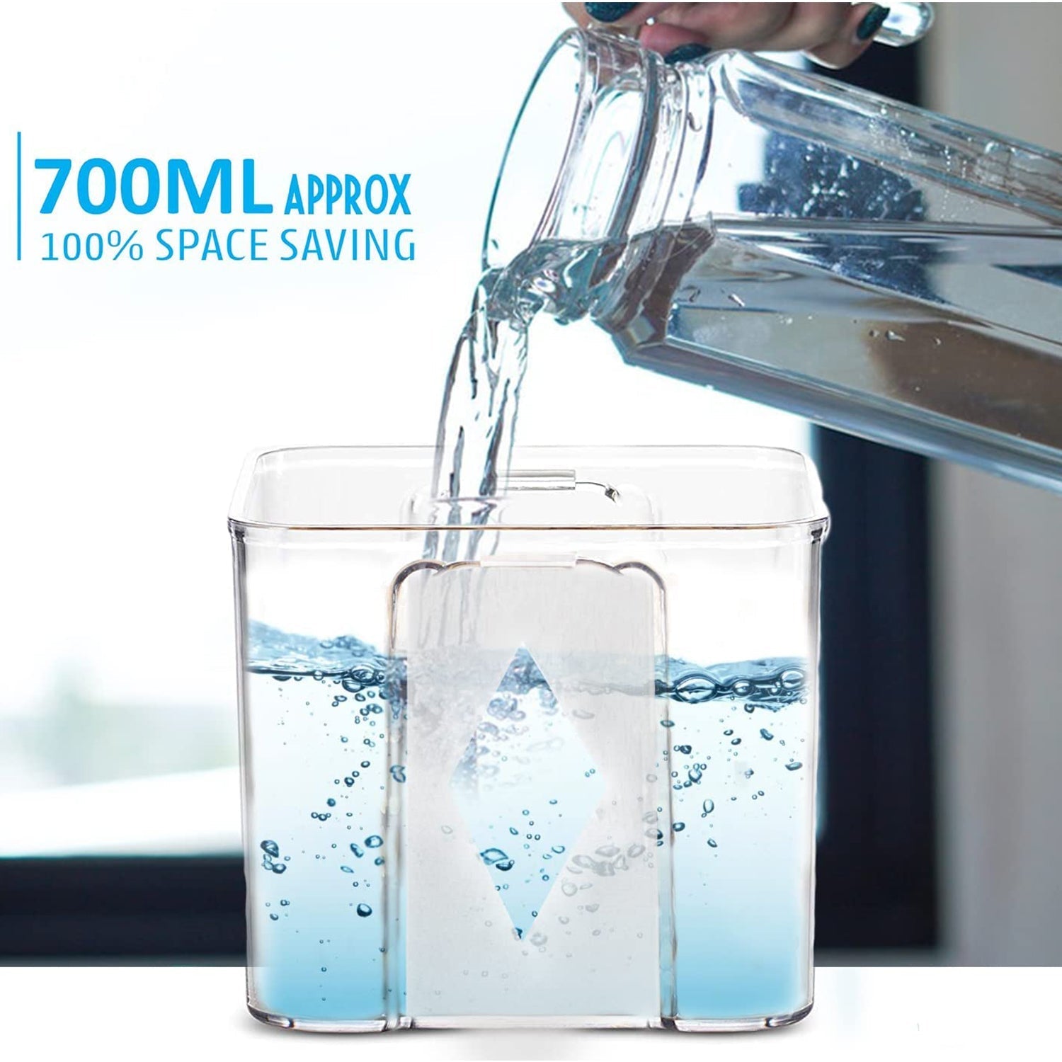4Pc Square Container 700Ml Used For Storing Types Of Food Stuffs And Items. - Shivani Jaswal 4Pc Square Container 700Ml Used For Storing Types Of Food Stuffs And Items.