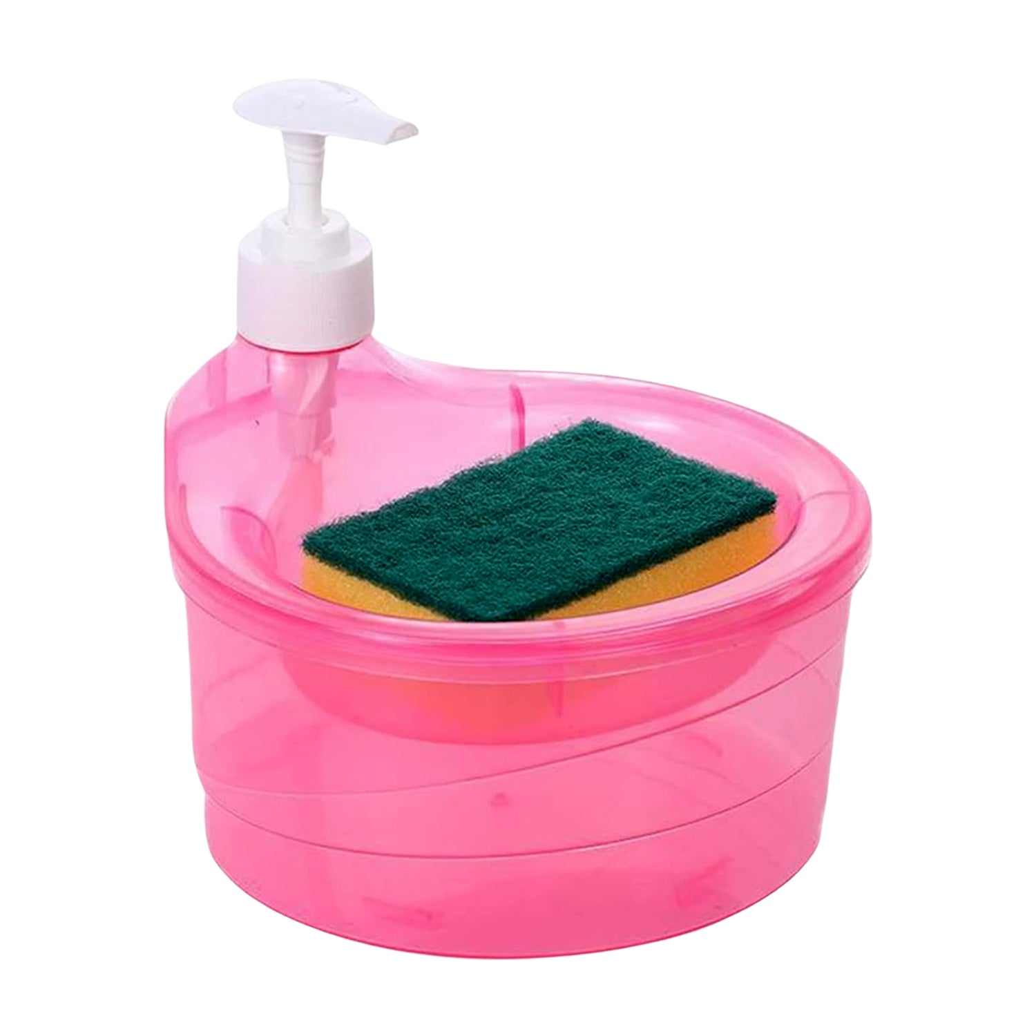 2-in-1 Double Layer Liquid Soap Dispenser with Pump & Sponge – Practical Kitchen & Hotel Sink Soap Pump Bottle (Rectangle) - Shivani Jaswal 2-in-1 Double Layer Liquid Soap Dispenser with Pump & Sponge – Practical Kitchen & Hotel Sink Soap Pump Bottle (Rectangle)