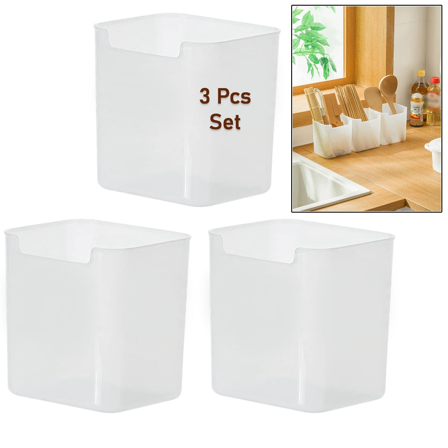 3Pcs Clear Plastic Organizer Storage Versatile Kitchen Drawer Organizer Tray for Desk, Makeup, Bathroom, Kitchen Pantry Cabinet - Shivani Jaswal 3Pcs Clear Plastic Organizer Storage Versatile Kitchen Drawer Organizer Tray for Desk, Makeup, Bathroom, Kitchen Pantry Cabinet