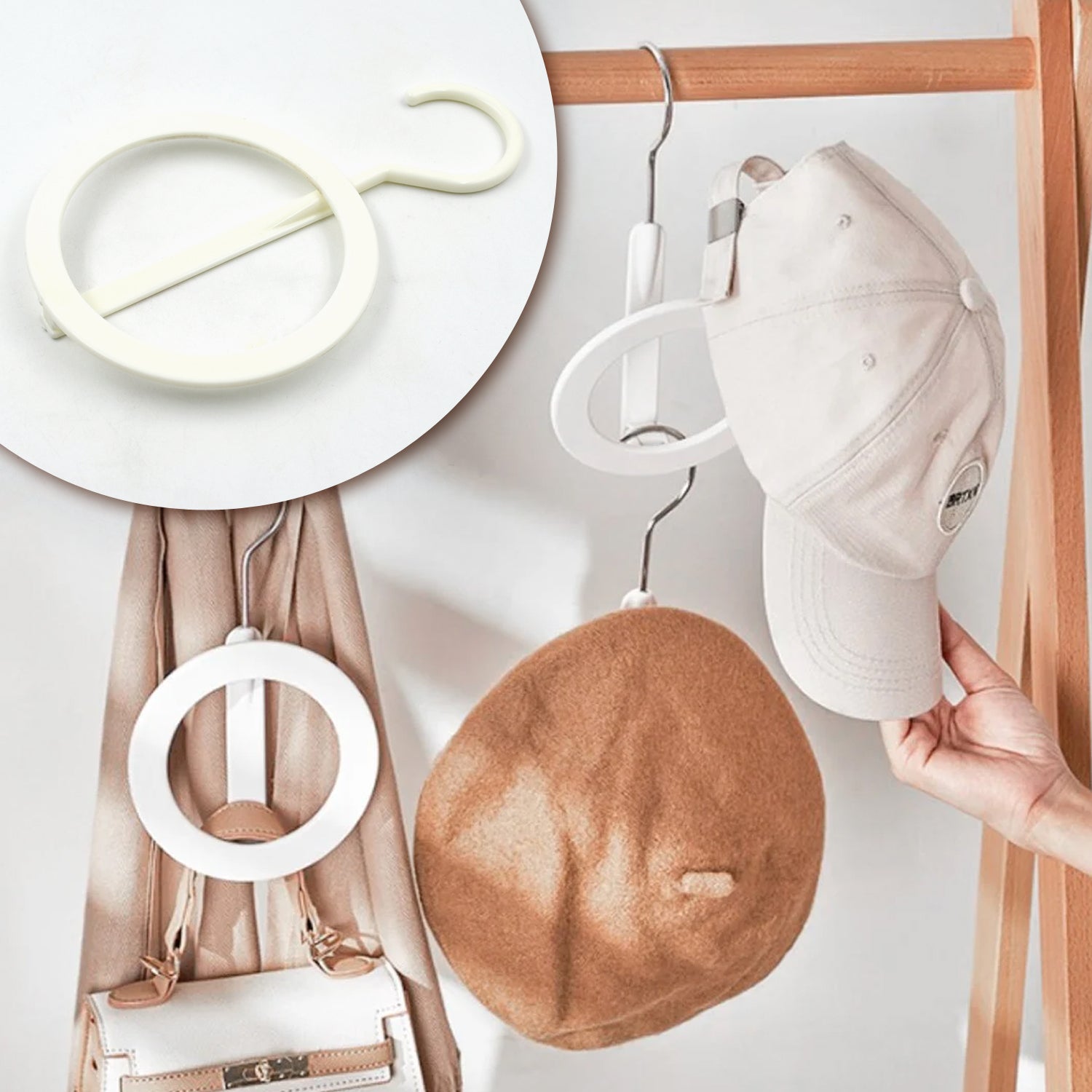 Plastic Circle Hanger for Hats, Towels & Bags (1 Pc) - Shivani Jaswal Plastic Circle Hanger for Hats, Towels & Bags (1 Pc)