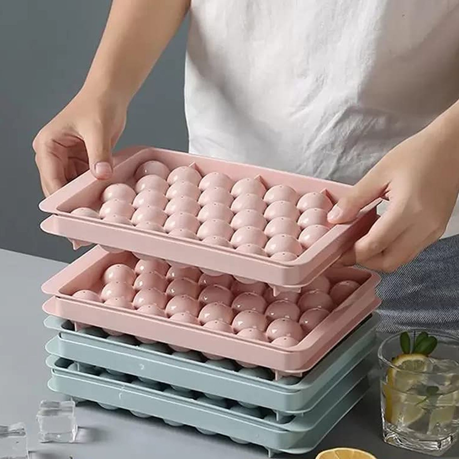 Plastic Round BPA Free Reusable Ice Cube Ice Ball Mold / Lolli Candy Maker (20x12cm) - Shivani Jaswal Plastic Round BPA Free Reusable Ice Cube Ice Ball Mold / Lolli Candy Maker (20x12cm)