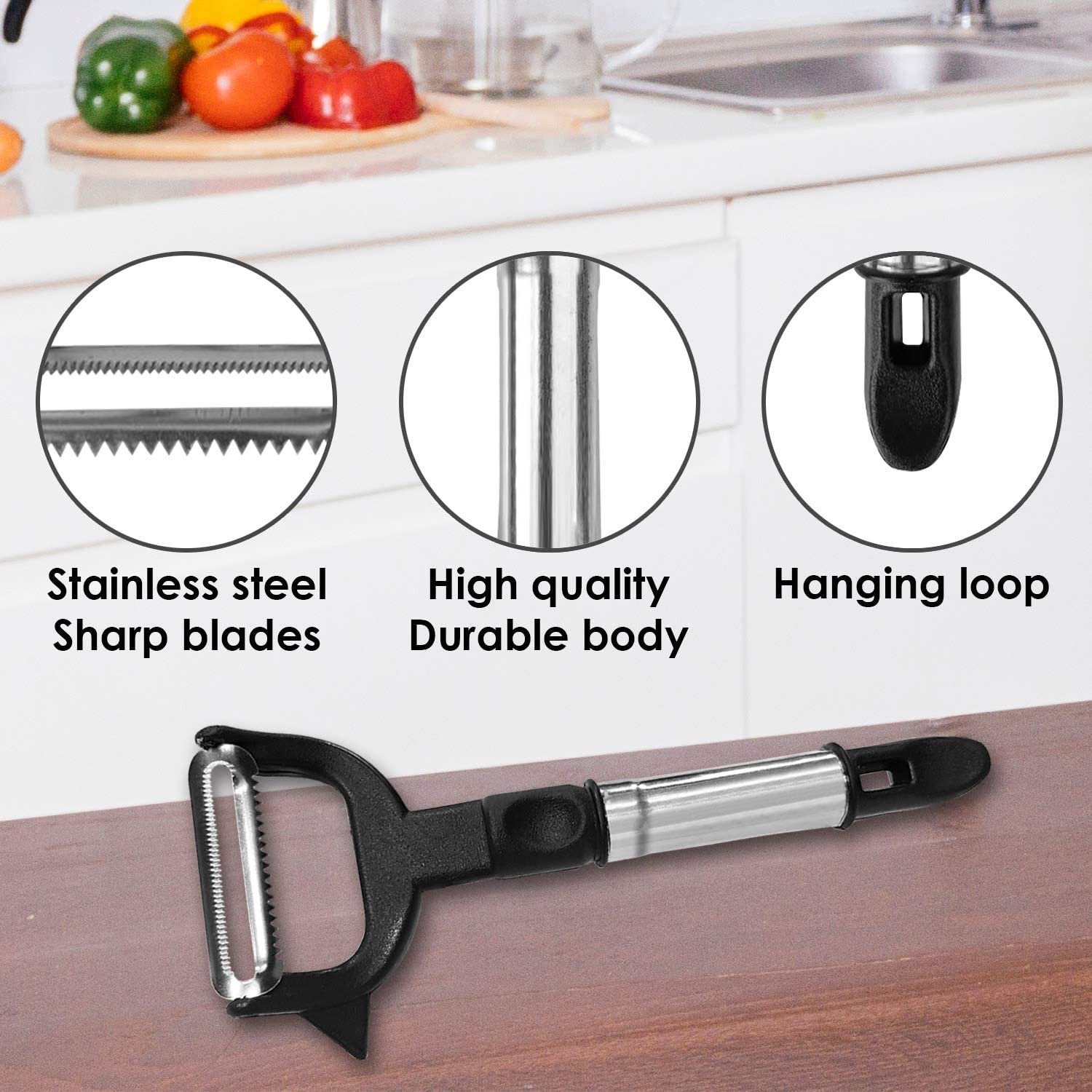 2-in-1 Double Julienne and Vegetable Peeler - Shivani Jaswal 2-in-1 Double Julienne and Vegetable Peeler