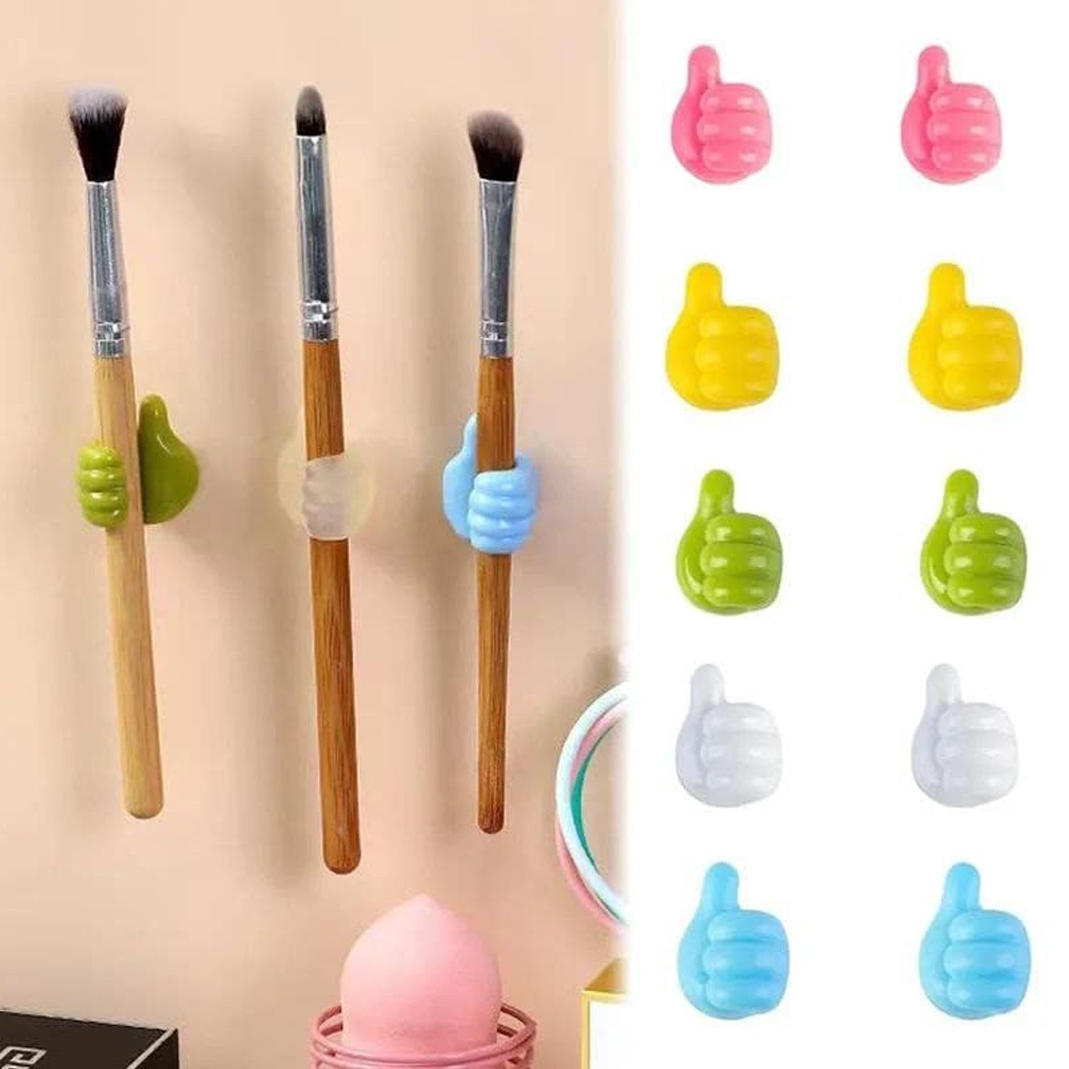 Thumb Cable Clips, Multi-Color Cord Organizer for Home, Office, Car (10 Pc Set) - Shivani Jaswal Thumb Cable Clips, Multi-Color Cord Organizer for Home, Office, Car (10 Pc Set)