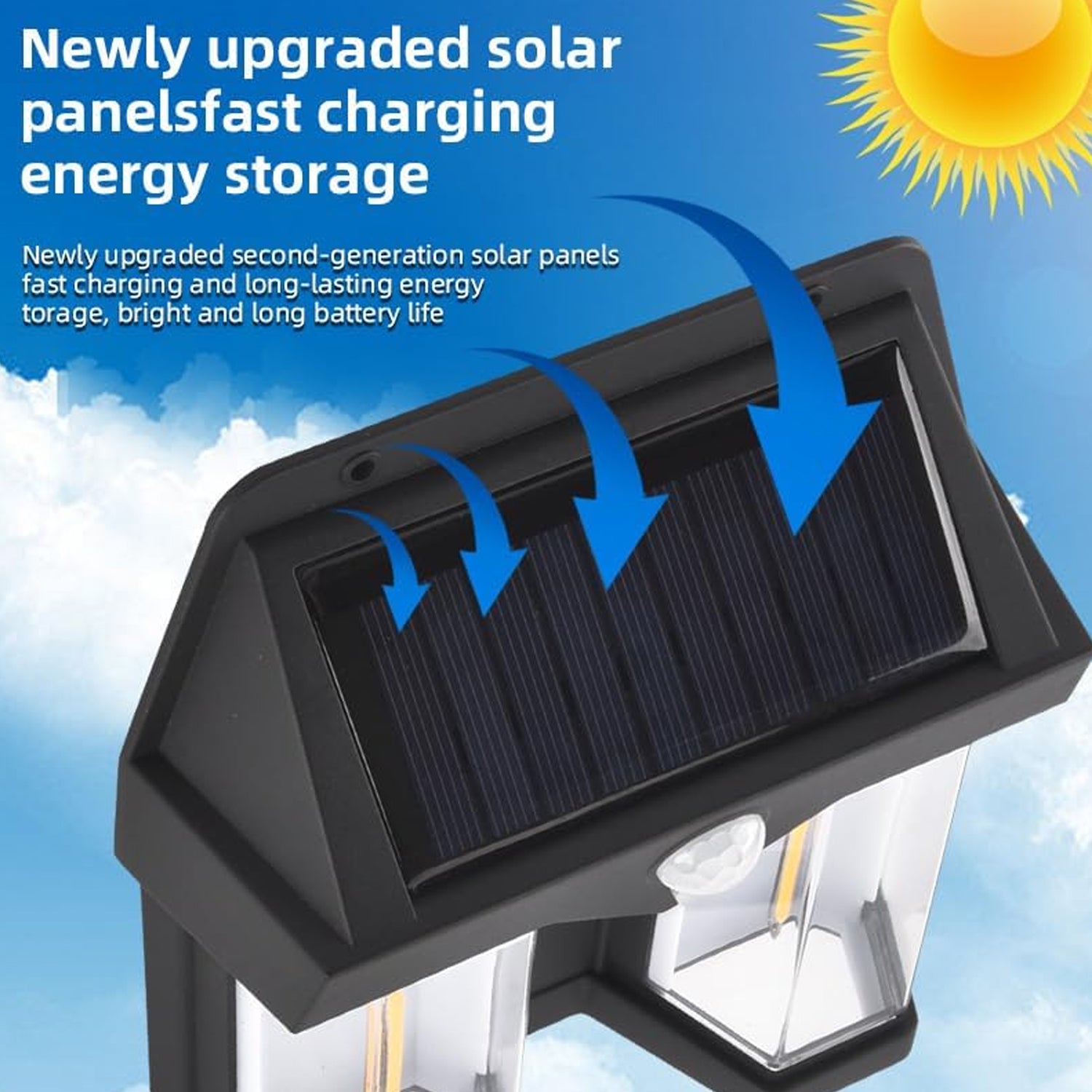 Outdoor Solar Wall Lamp Outdoor Waterproof High Quality Lamp Induction Garden Lamp Garden Villa Night Lamp Double Lamp Light (1 Pc) - Shivani Jaswal Outdoor Solar Wall Lamp Outdoor Waterproof High Quality Lamp Induction Garden Lamp Garden Villa Night Lamp Double Lamp Light (1 Pc)