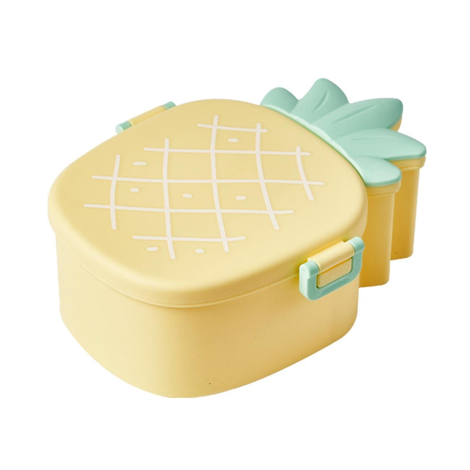 Kids Lunch Box Cute Pineapple Shaped Bento Box with Fork Spoon Snack Container Microwave Portable Office Lunch Box (1 Pc / With Spoon, Fork & Color Box) - Shivani Jaswal Kids Lunch Box Cute Pineapple Shaped Bento Box with Fork Spoon Snack Container Microwave Portable Office Lunch Box (1 Pc / With Spoon, Fork & Color Box)