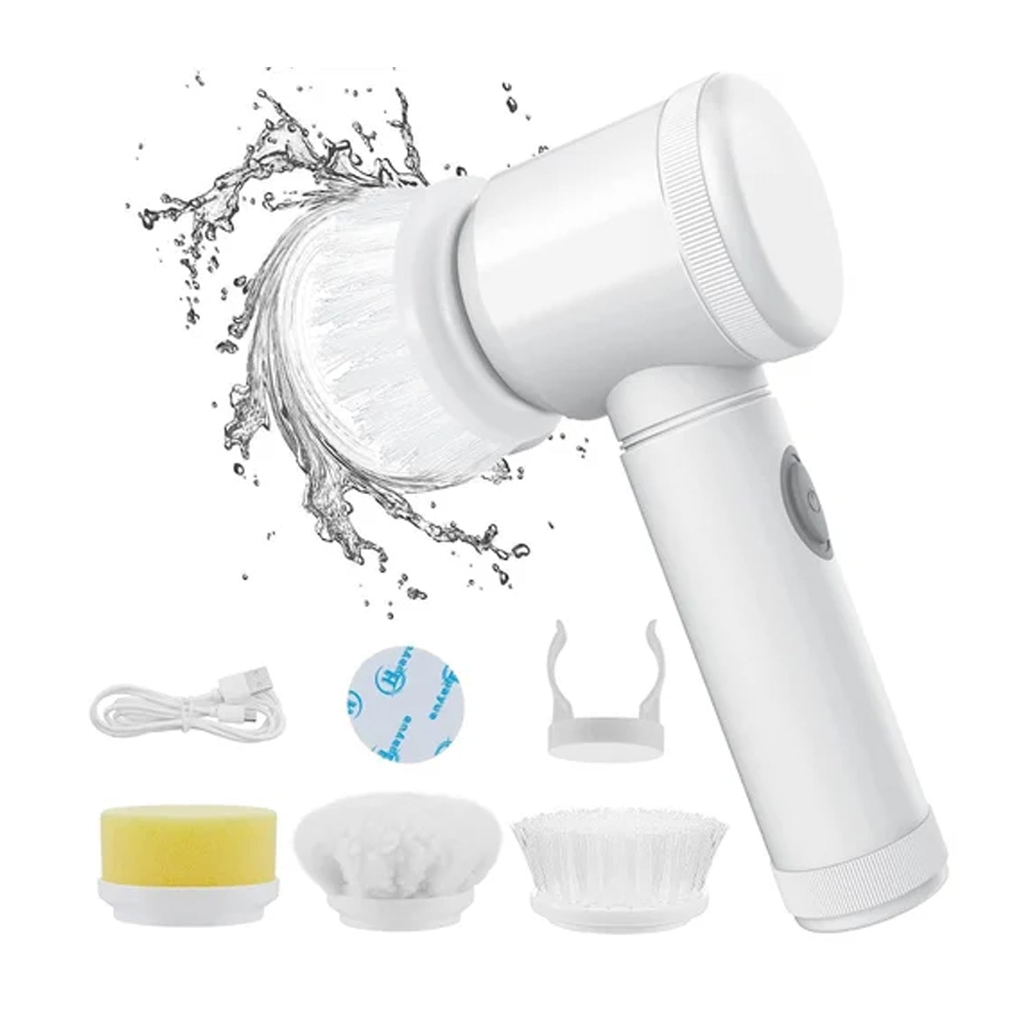 Portable Electric Cleaning Brush with 3 Replaceable Brush Heads (5 In 1) - Shivani Jaswal Portable Electric Cleaning Brush with 3 Replaceable Brush Heads (5 In 1)