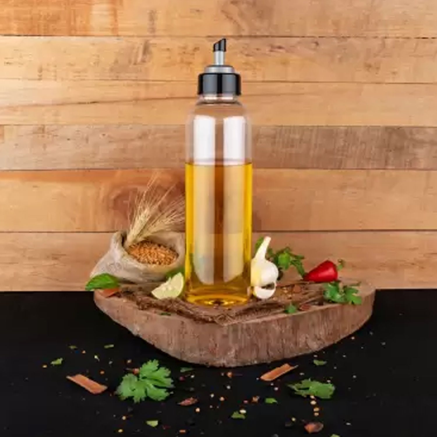 1ltr Plastic Oil Dispenser With Lid - Clear, Drip Free Spout, Controlled Use. - Shivani Jaswal 1ltr Plastic Oil Dispenser With Lid - Clear, Drip Free Spout, Controlled Use.
