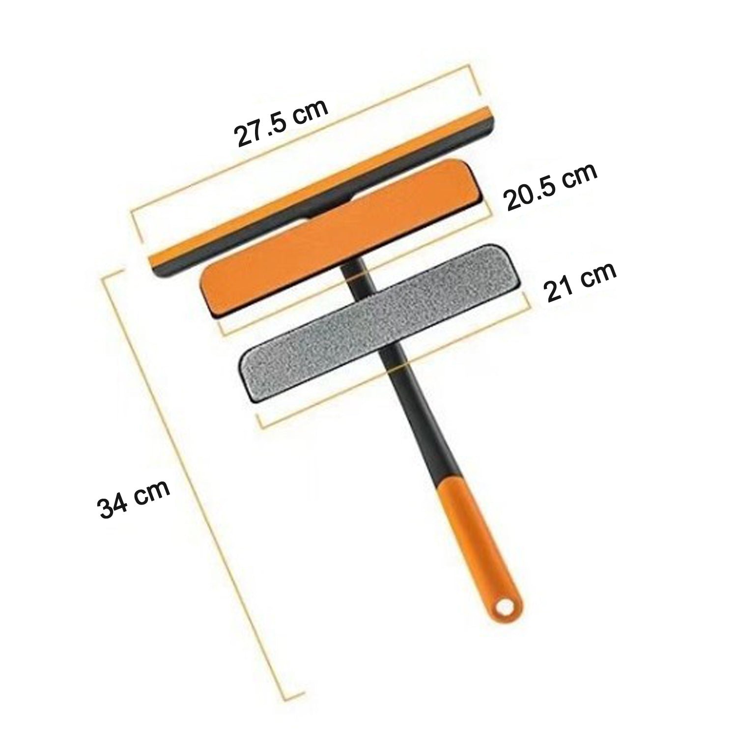 Plastic 3 in 1 Rotatable Double Side Design Cleaning Brush Glass Wiper for Glass window, Car Window, Mirror, Floor (Multicolor) - Shivani Jaswal Plastic 3 in 1 Rotatable Double Side Design Cleaning Brush Glass Wiper for Glass window, Car Window, Mirror, Floor (Multicolor)