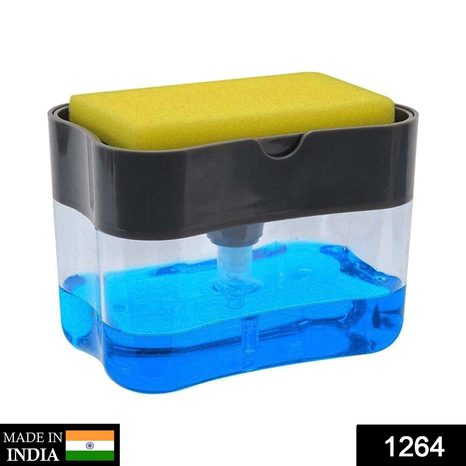 2-in-1 Liquid Soap Dispenser on Countertop with Sponge Holder - Shivani Jaswal 2-in-1 Liquid Soap Dispenser on Countertop with Sponge Holder