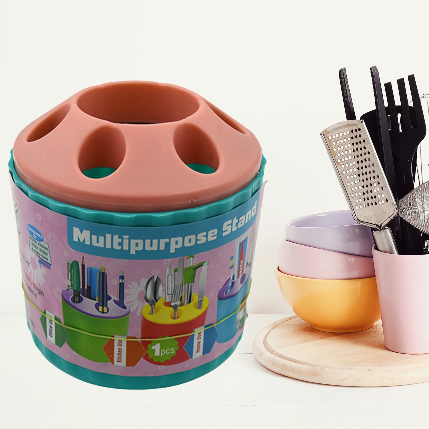 Plastic Round Multi-Purpose Toothpaste Stationary Pen Pencil Holder, Mini Desk Office Desktop Stationery Organizer Bathroom Shelves for Adults Multifunctional (1 Pc) - Shivani Jaswal Plastic Round Multi-Purpose Toothpaste Stationary Pen Pencil Holder, Mini Desk Office Desktop Stationery Organizer Bathroom Shelves for Adults Multifunctional (1 Pc)