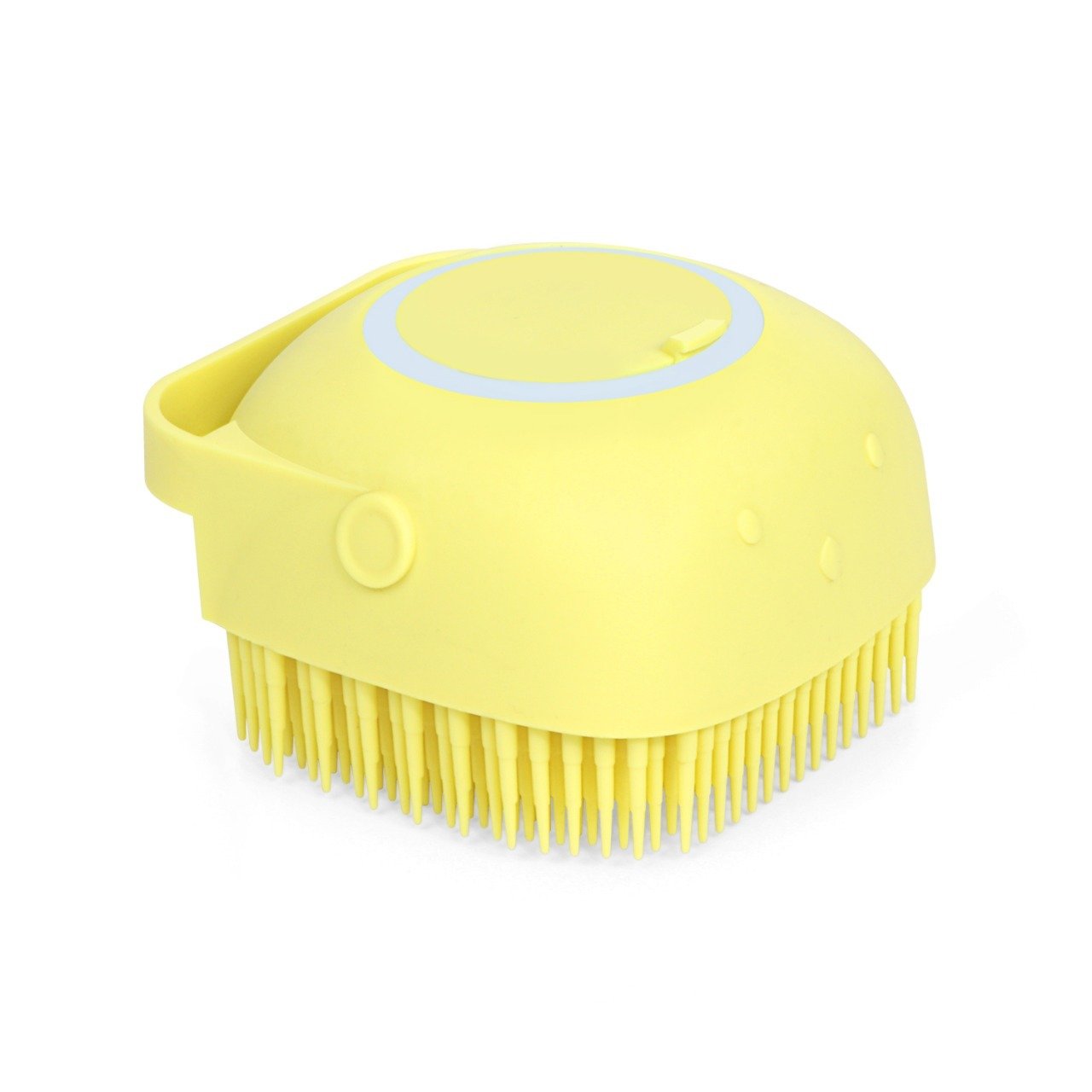 Silicone Massage Bath Body Brush Soft Bristle With Shampoo Dispenser - Shivani Jaswal Silicone Massage Bath Body Brush Soft Bristle With Shampoo Dispenser