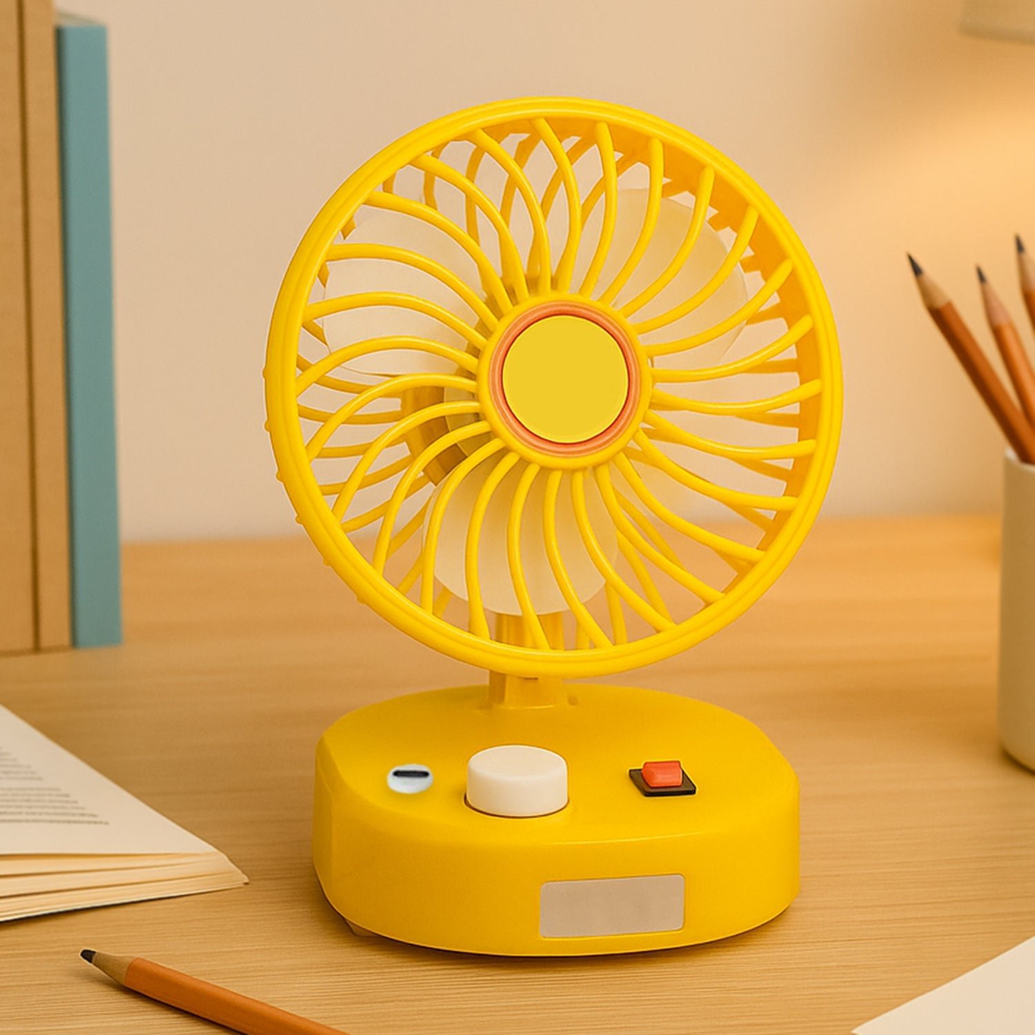 USB-C Type Rechargeable Portable Fan With LED Light Heavy Duty Motor & Foldable Fan With Charging Port Home, Outdoor, Temple - Shivani Jaswal USB-C Type Rechargeable Portable Fan With LED Light Heavy Duty Motor & Foldable Fan With Charging Port Home, Outdoor, Temple