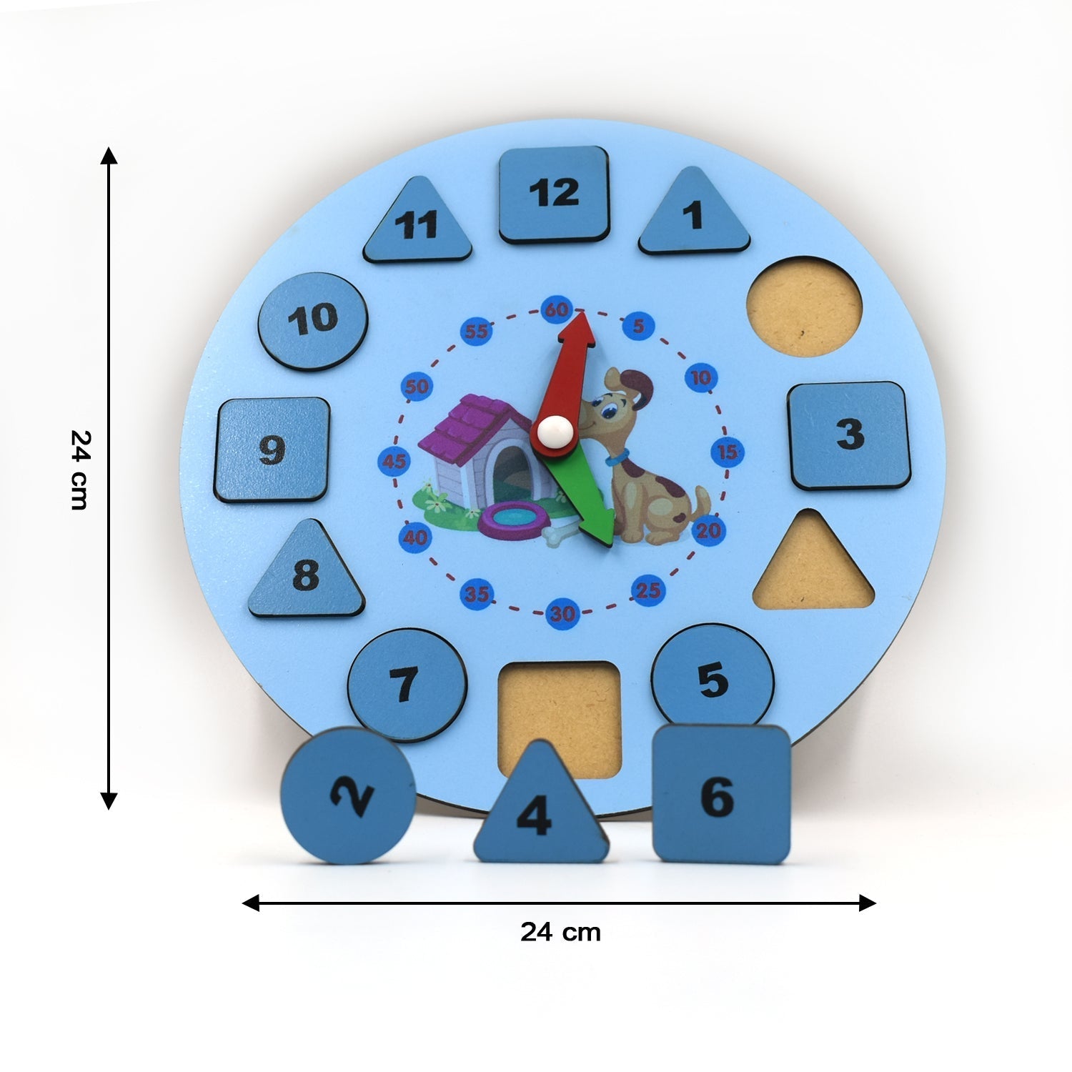 AT49 Wooden Clock Toy and game for kids and babies for playing and enjoying purposes. - Shivani Jaswal AT49 Wooden Clock Toy and game for kids and babies for playing and enjoying purposes.