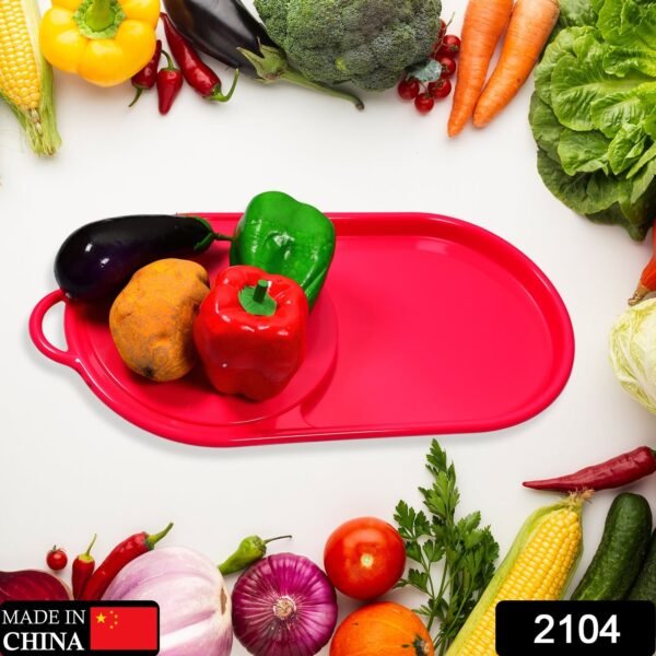 Plastic Kitchen Chopping Board with Tray â€“ Convenient for Food Prep and Storage