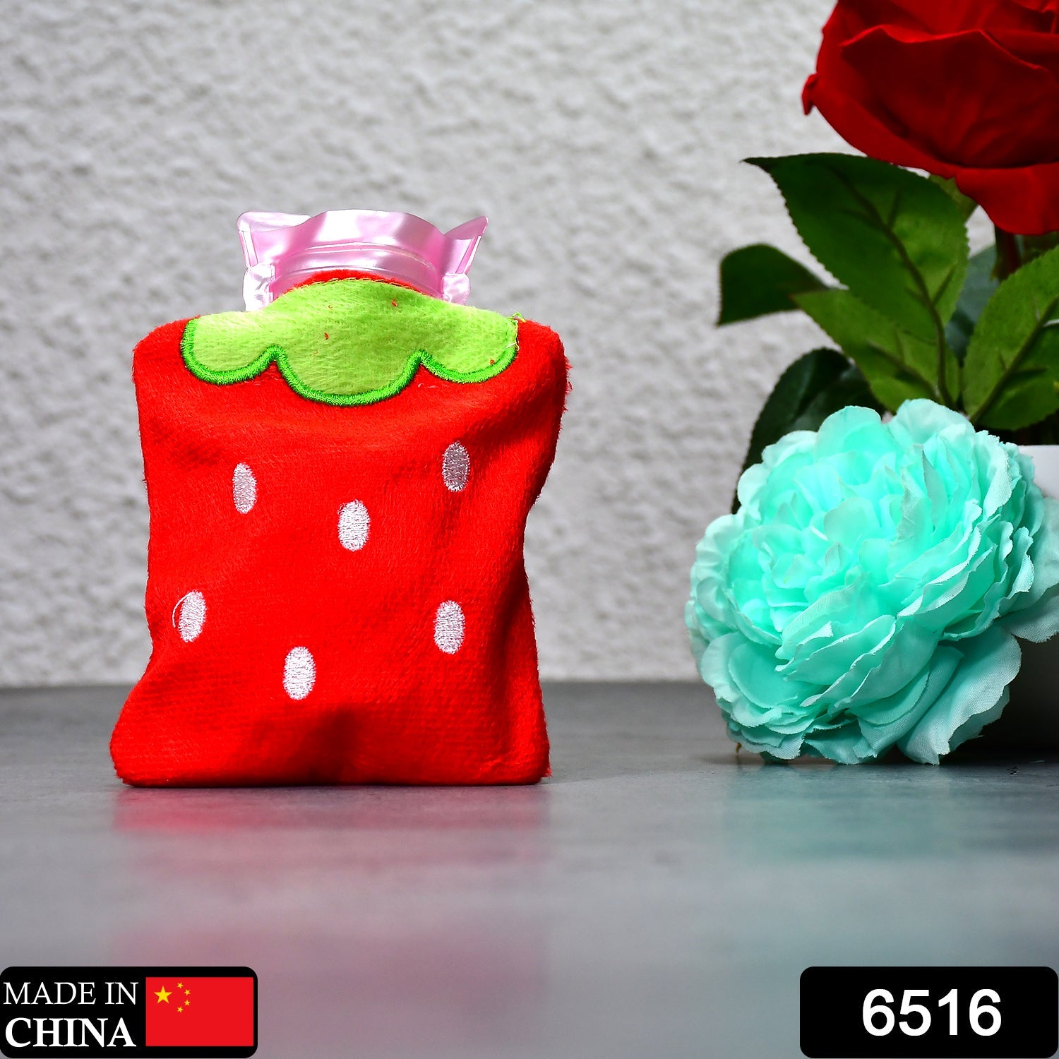 Strawberry Design Relief: Mini Hot Water Bag for Neck & Shoulders - Shivani Jaswal Strawberry Design Relief: Mini Hot Water Bag for Neck & Shoulders