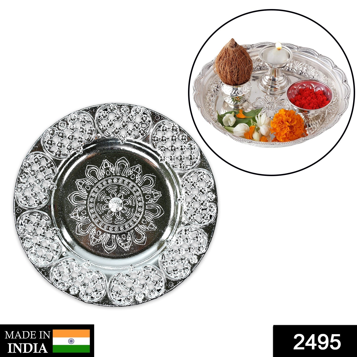 Beautiful 8-Inch Plastic Pooja Thali Set – Perfect for Daily Use & Special Occasions (Plastic) - Shivani Jaswal Beautiful 8-Inch Plastic Pooja Thali Set – Perfect for Daily Use & Special Occasions (Plastic)