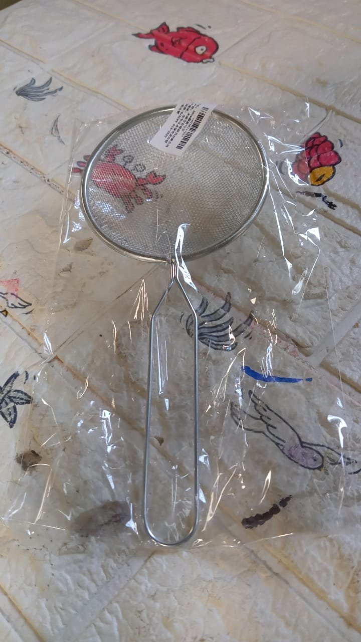 Mesh Strainer With Handle Stainless Steel Oil Strainer Ladle for Hot Pot Soup Home (1 Pc ) - Shivani Jaswal Mesh Strainer With Handle Stainless Steel Oil Strainer Ladle for Hot Pot Soup Home (1 Pc )