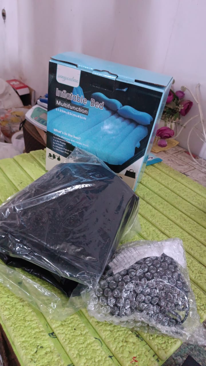 Comfy Car Camping: Inflatable Bed with Pillows & Pump (Portable) - Shivani Jaswal Comfy Car Camping: Inflatable Bed with Pillows & Pump (Portable)