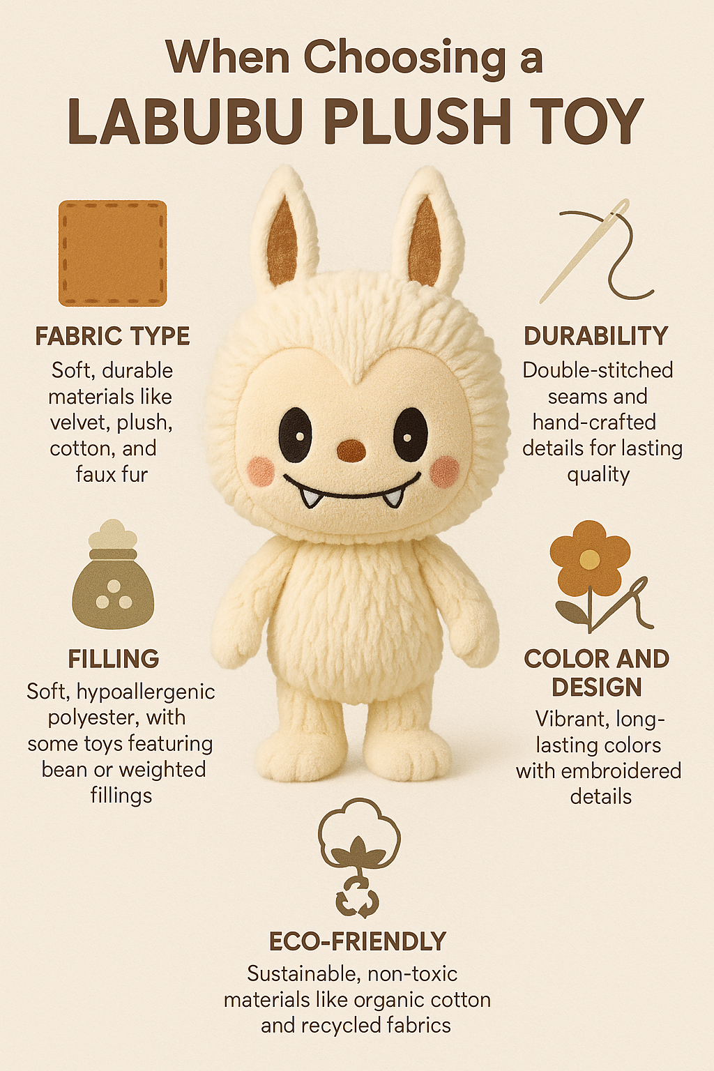 High-quality materials and craftsmanship in Labubu Plush Toys, focusing on durability, softness, and design.