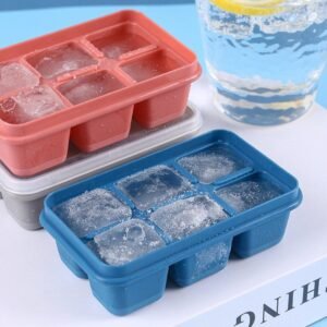 6-Grid Silicone Ice Tray â€“ Ideal for Household Ice Making