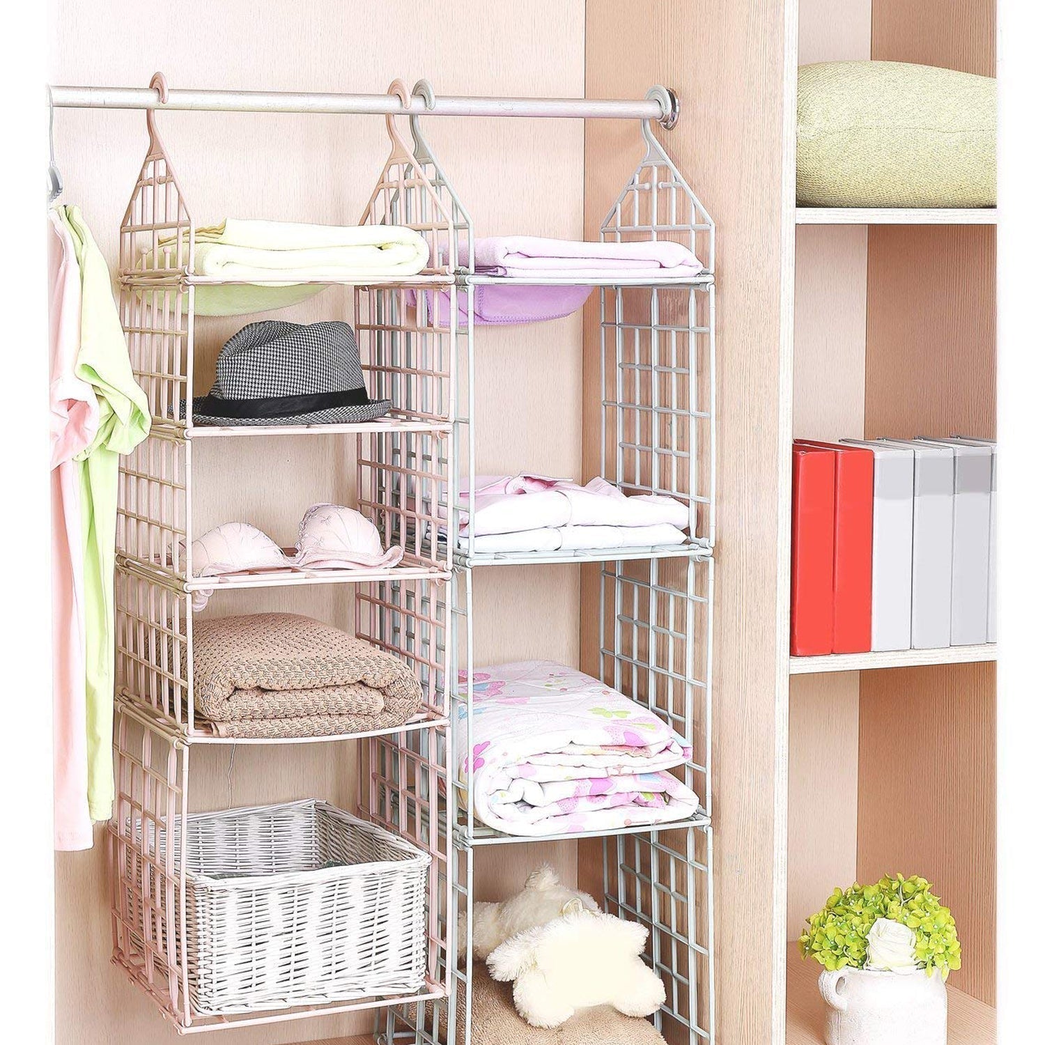 Multipurpose 5 Layer Folding Clothes Storage Racks||Closet for Students Wardrobe Shelves Socks, Scarf, t-Shirt, etc||Hanging Organizer Storage Holders & Racks - Shivani Jaswal Multipurpose 5 Layer Folding Clothes Storage Racks||Closet for Students Wardrobe Shelves Socks, Scarf, t-Shirt, etc||Hanging Organizer Storage Holders & Racks