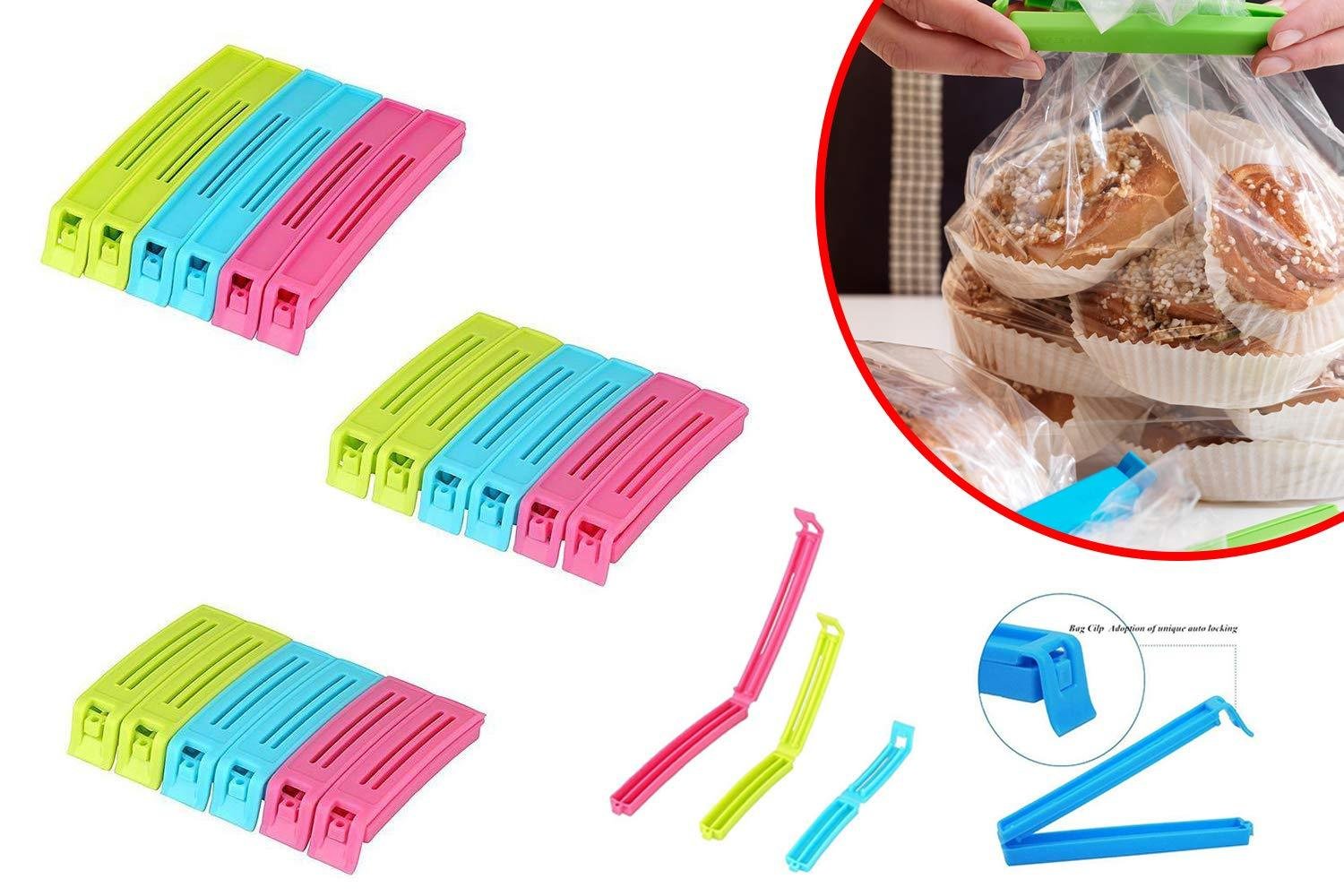 Plastic Snack Bag Clip Sealer Set (18 Pcs, Multicolour) - Shivani Jaswal Plastic Snack Bag Clip Sealer Set (18 Pcs, Multicolour)
