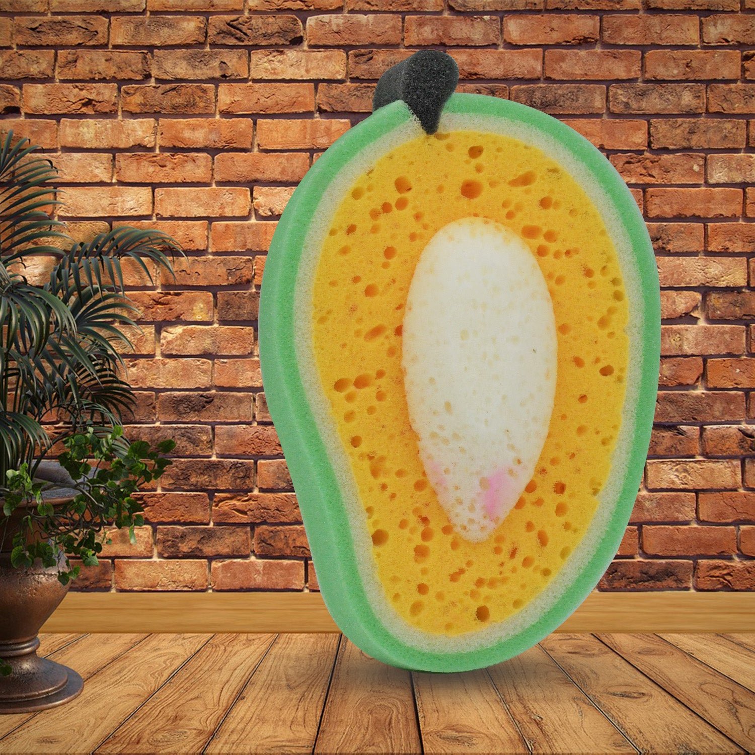 Multipurpose Mango Dish Sponge: Cleans Kitchen & Bath (Soft & Durable, 1 Pc) - Shivani Jaswal Multipurpose Mango Dish Sponge: Cleans Kitchen & Bath (Soft & Durable, 1 Pc)