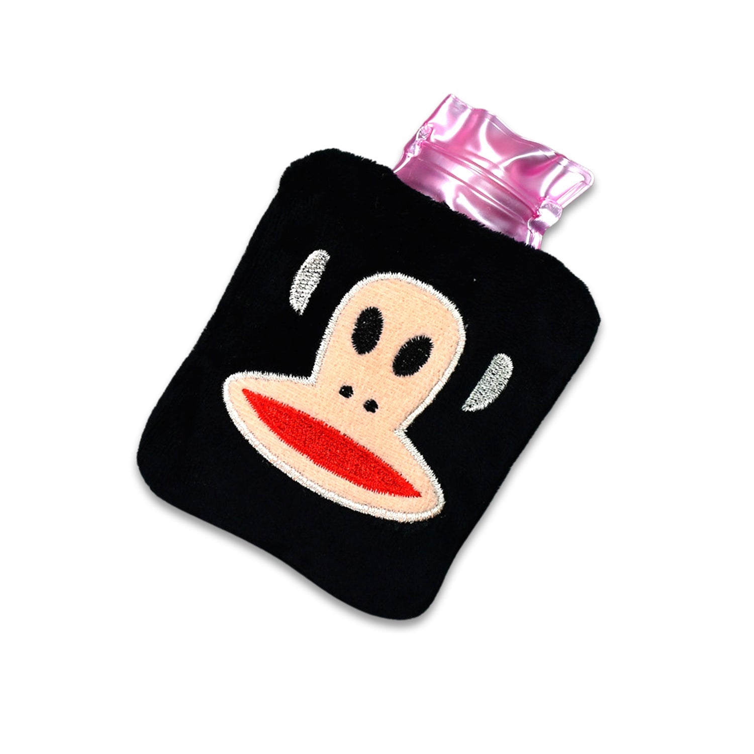 Black Monkey Small Hot Water Bag with Cover for Pain Relief - Shivani Jaswal Black Monkey Small Hot Water Bag with Cover for Pain Relief
