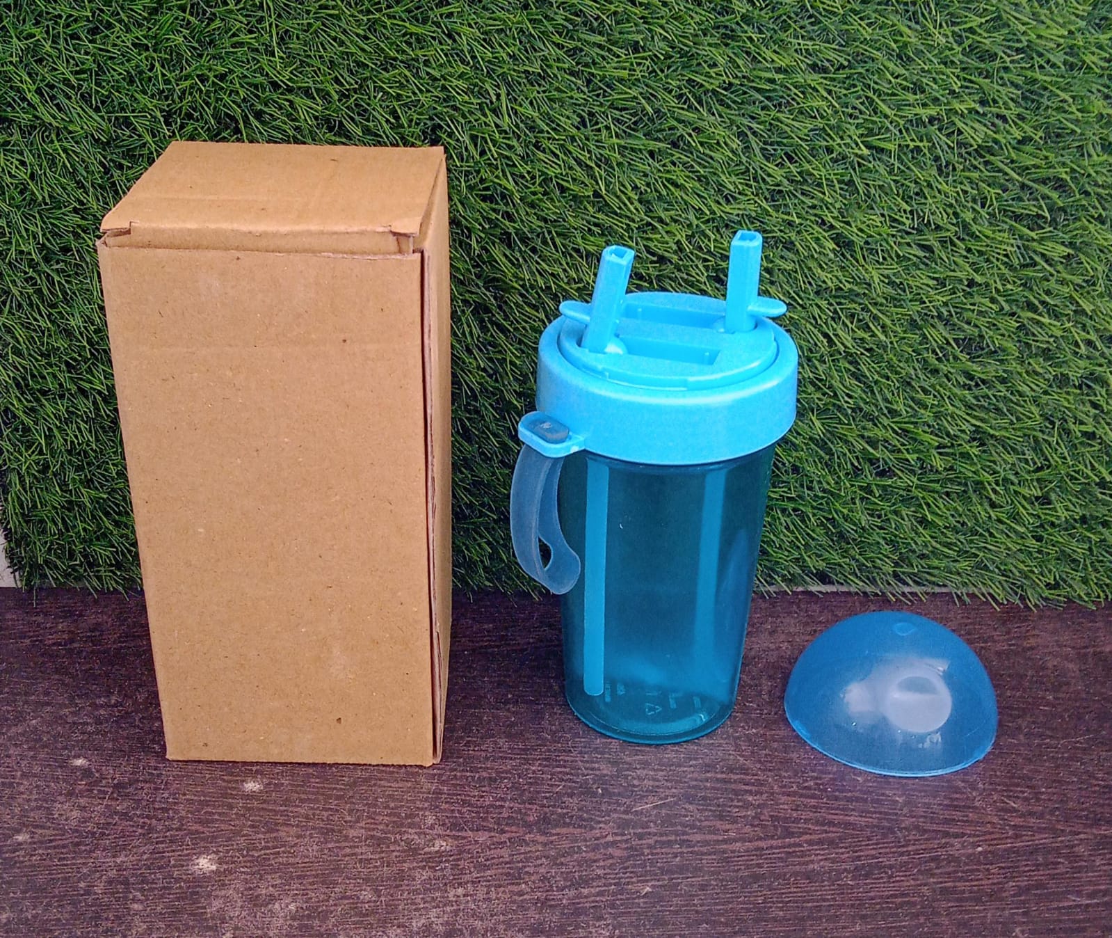 2 Drinks in 1 Cup Water Bottle, Stable Sturdy Dual Use Bottle 2 Straws for Shopping Travel for Outdoor Activities (1 Pc) - Shivani Jaswal 2 Drinks in 1 Cup Water Bottle, Stable Sturdy Dual Use Bottle 2 Straws for Shopping Travel for Outdoor Activities (1 Pc)