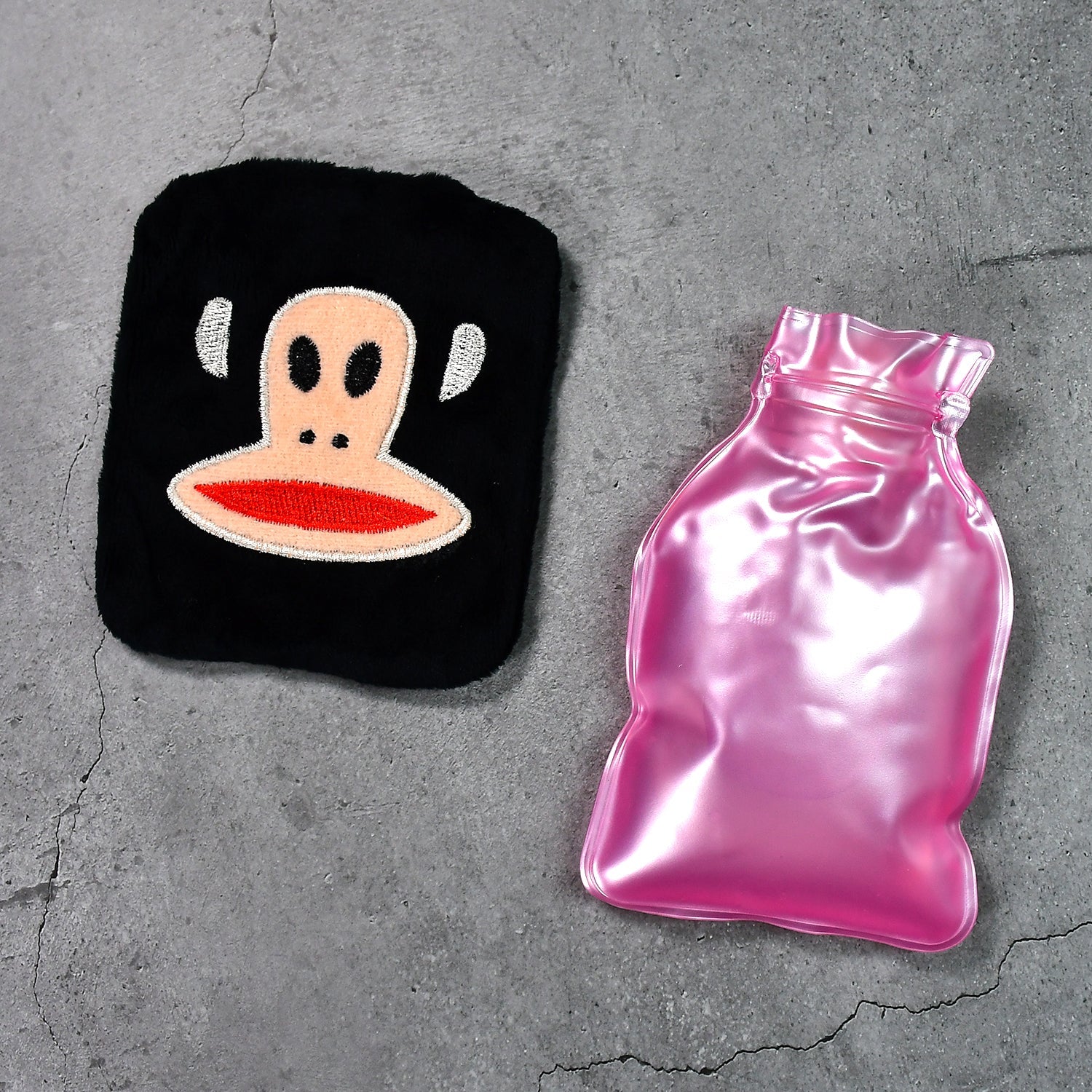 Black Monkey Small Hot Water Bag with Cover for Pain Relief - Shivani Jaswal Black Monkey Small Hot Water Bag with Cover for Pain Relief