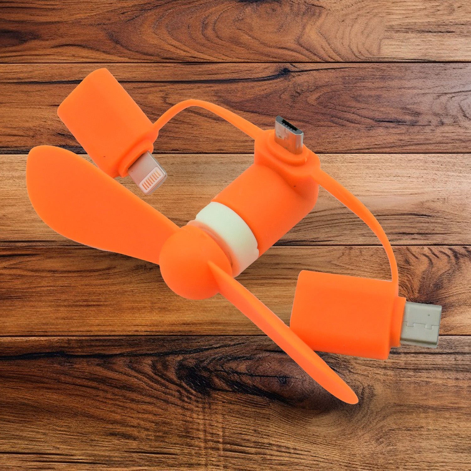 3-in-1 Mini Fan: Portable Cooling for Android, iPhone & Type-C (1 Pc) - Shivani Jaswal 3-in-1 Mini Fan: Portable Cooling for Android, iPhone & Type-C (1 Pc)