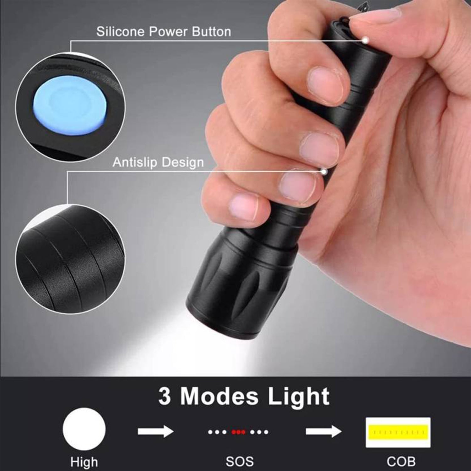 LED USB Rechargeable Mini Flashlight – Ultra-Bright Zoom & COB Side Lantern, Tactical Emergency Light - Shivani Jaswal LED USB Rechargeable Mini Flashlight – Ultra-Bright Zoom & COB Side Lantern, Tactical Emergency Light