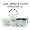 PLASTIC BATHROOM ACCESSORIES SET 6 PCS BATH SET BATHROOM BUCKET WITH DUSTBIN MUG, STOOL, SOAP CASE,TUB