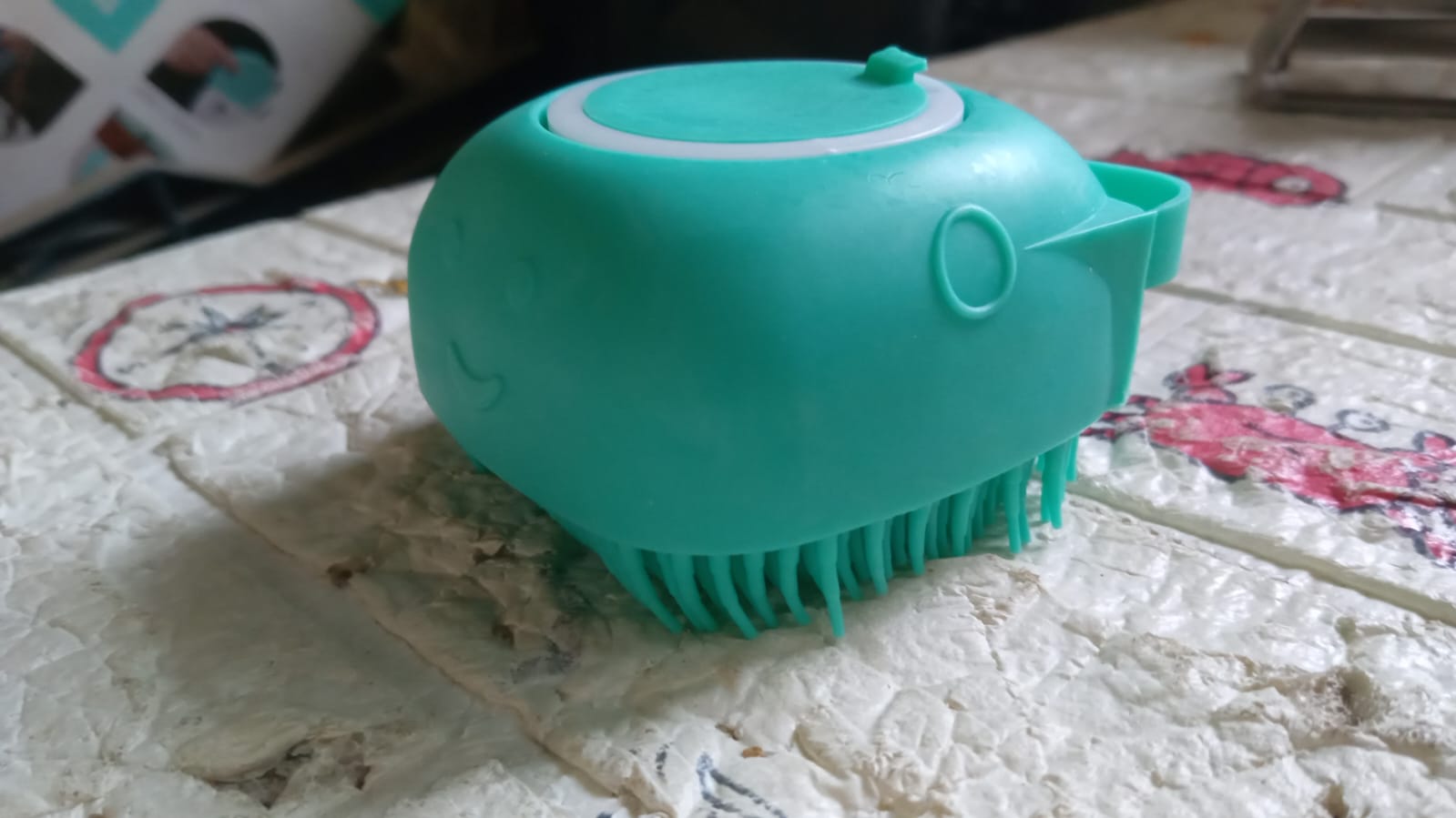 Silicone Massage Bath Body Brush Soft Bristle With Shampoo Dispenser - Shivani Jaswal Silicone Massage Bath Body Brush Soft Bristle With Shampoo Dispenser