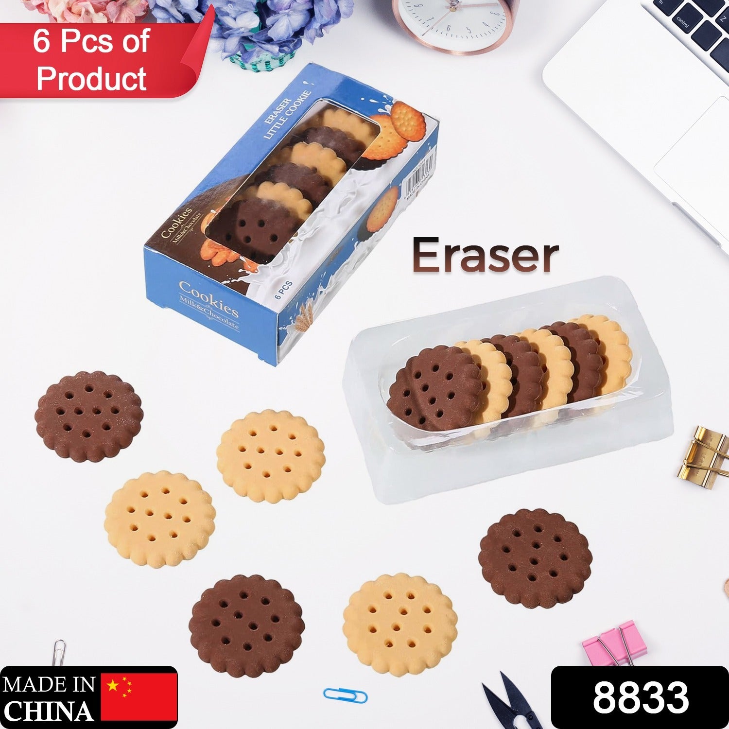 Biscuit-Shaped Erasers | Fun Rubber Stationery for Kids | Creative Birthday Gift Toy (6 Pcs Set) - Shivani Jaswal Biscuit-Shaped Erasers | Fun Rubber Stationery for Kids | Creative Birthday Gift Toy (6 Pcs Set)